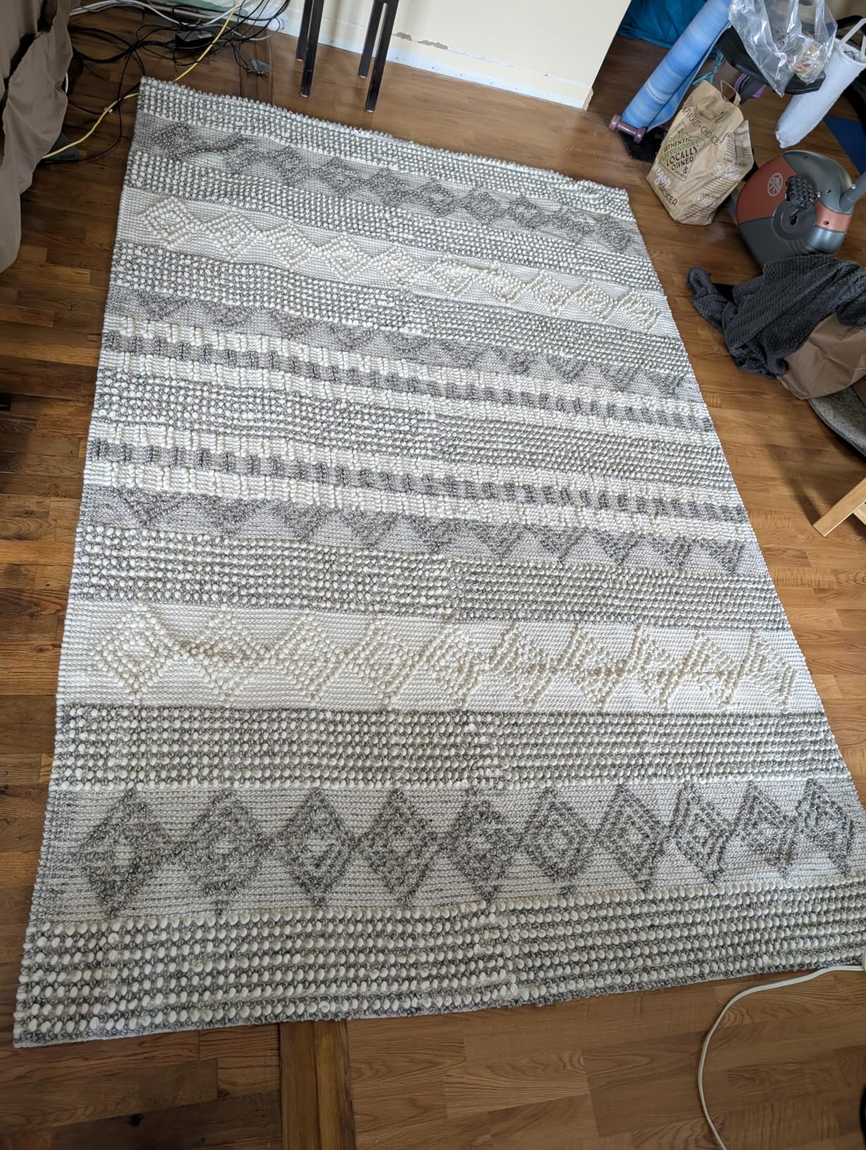 SAFAVIEH Natura Collection Area Rug 6x9 - Ivory Handmade Moroccan Boho Tribal Wool & Cotton customer photo 2
