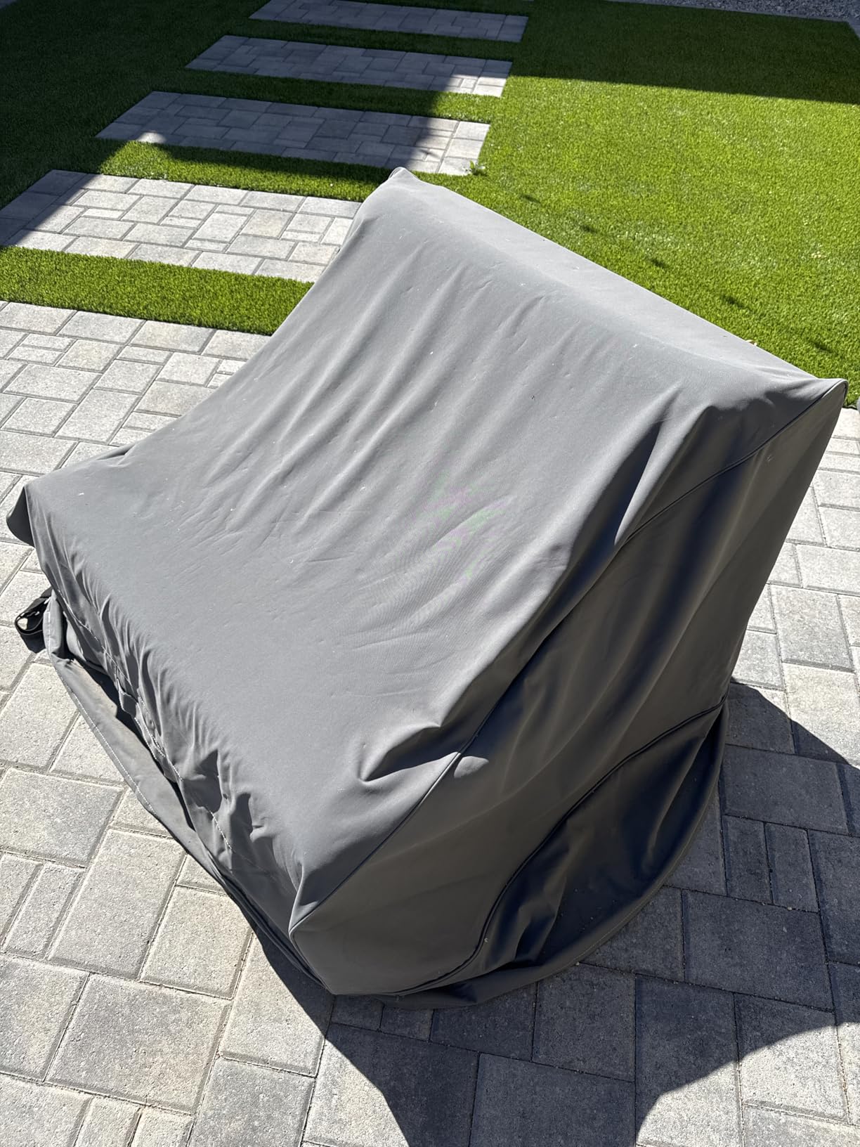 VAILGE Heavy Duty Deep Patio Sofa Cover, 100% Waterproof Outdoor Sofa Cover, Large Lawn Patio Furniture Covers with Air Vent, Large (Deep), Beige & Brown customer photo 1