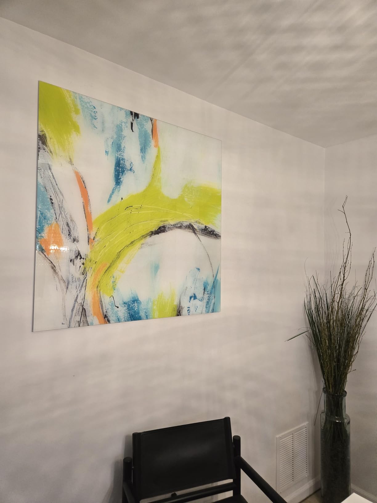 Empire Art Direct Abstract Art, Colorful Frameless Tempered Glass Panel, Contemporary Wall Decor Ready to Hang, Piquant 3, 38
