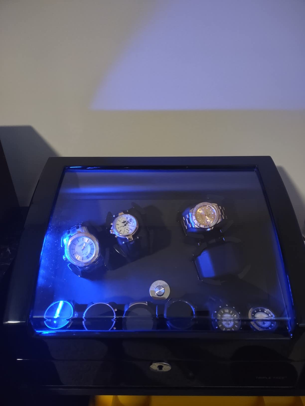 TRIPLE TREE Watch Winder for 4 Automatic Watches with Extra 6 Watch Storages, Wood Shell Piano Finish, Silent Motor customer photo 2