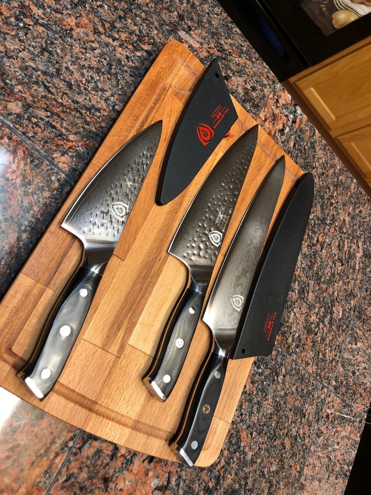 Dalstrong 5-Piece Kitchen Knife Set Block - AUS-10V Japanese Steel Full Tang - Premium Wood Knife Block Set - Black Handles G10 Shogun Series - Professional Knives set for Kitchen customer photo 2