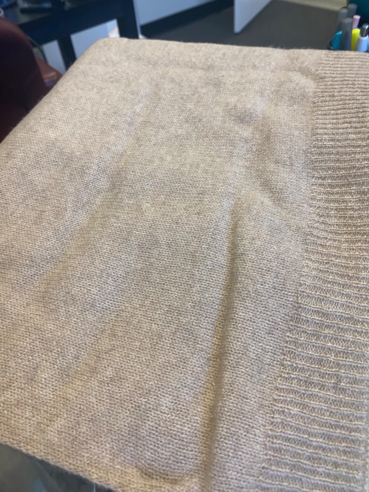 100% Cashmere Knitted Wrap Pashmina Shawl Extra Large Scarf Stole for Women Travel customer photo 2