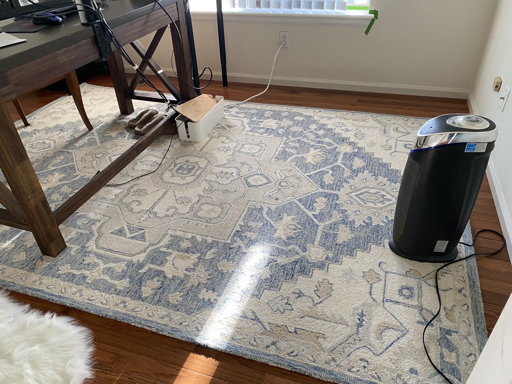 SAFAVIEH Area Rug 8x10 - Micro-Loop Collection - Large - Ivory & Beige, Handmade Wool, Shabby Chic Design, Ideal for Living Room, Bedroom, Office, Dining Space (MLP503B) customer photo 1