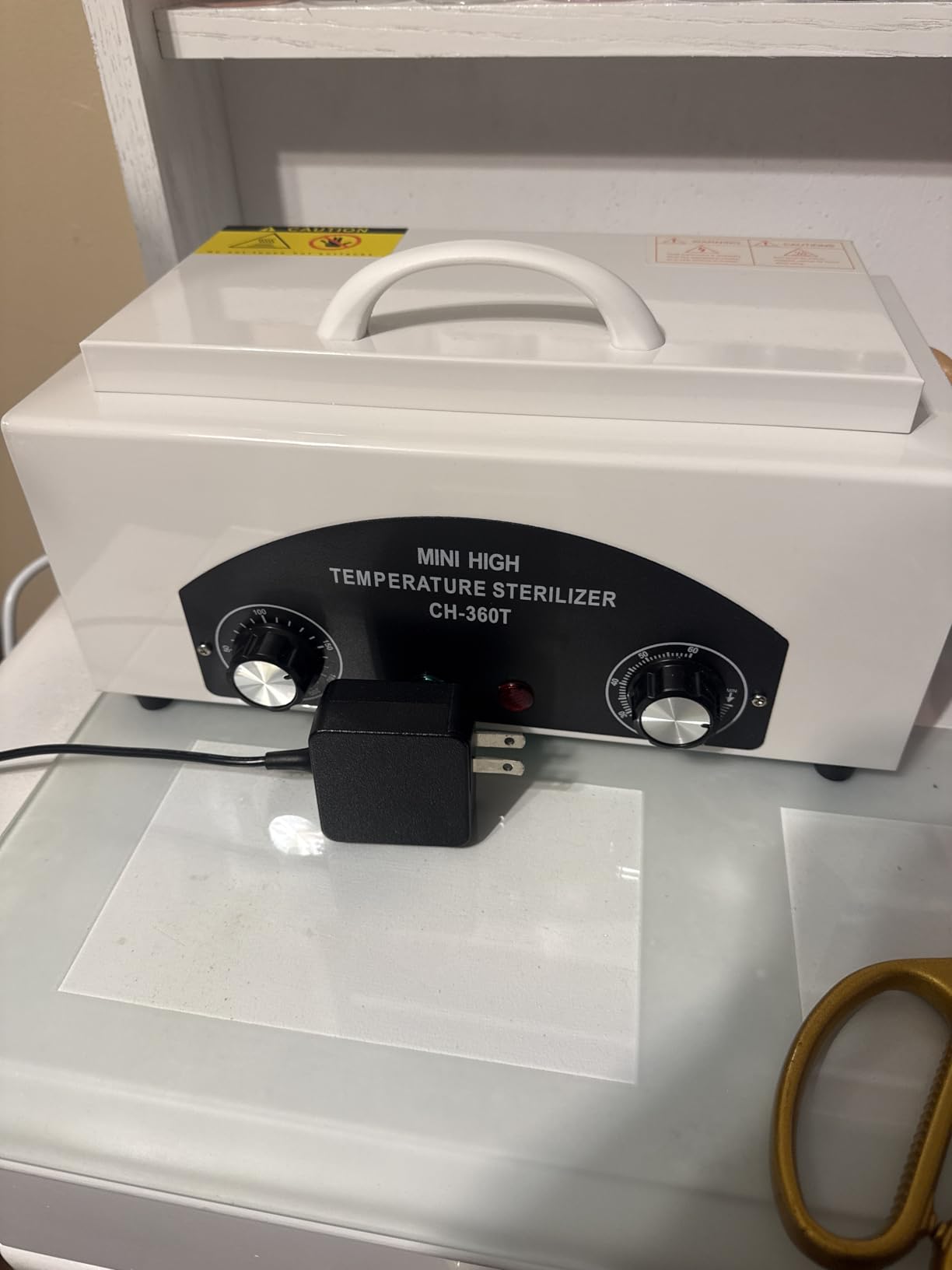 High Temperature Sterilizer Autoclave Machine 110V 300W Nail Tool Sterilizer Dry Heat Sterilizer Dental Tool Sterilizer esterilizador de manicura 1.5L Salon Equipment for Metal Tools with Handle customer photo 2