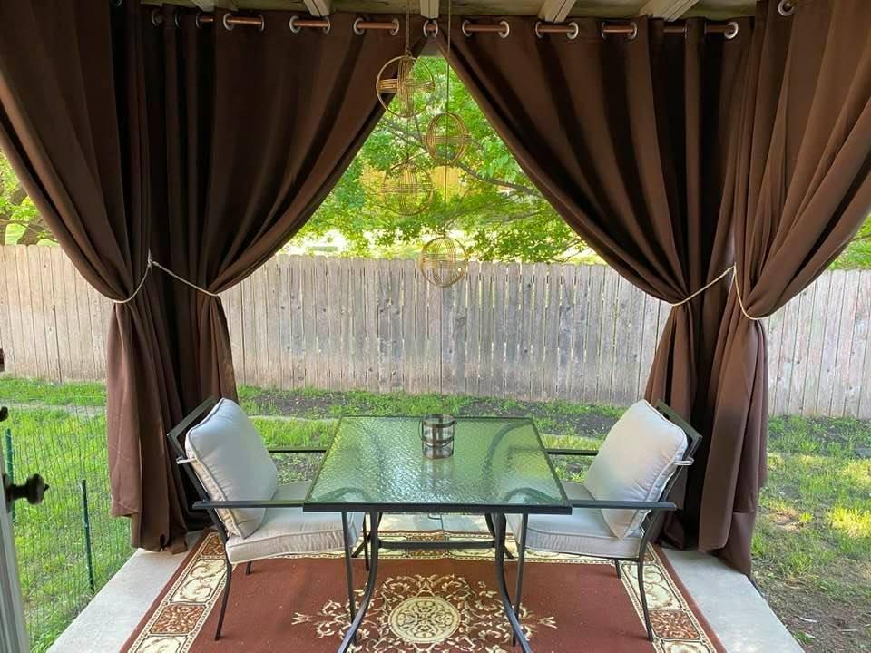 RYB HOME Extra Wide Outdoor Curtains for Patio Waterproof Heavy Duty Thermal Insulated in Summer Full Coverage Privacy for Porch, Cabana & Pergola, W100 x L95, Biscotti Beige, 1 Panel customer photo 2