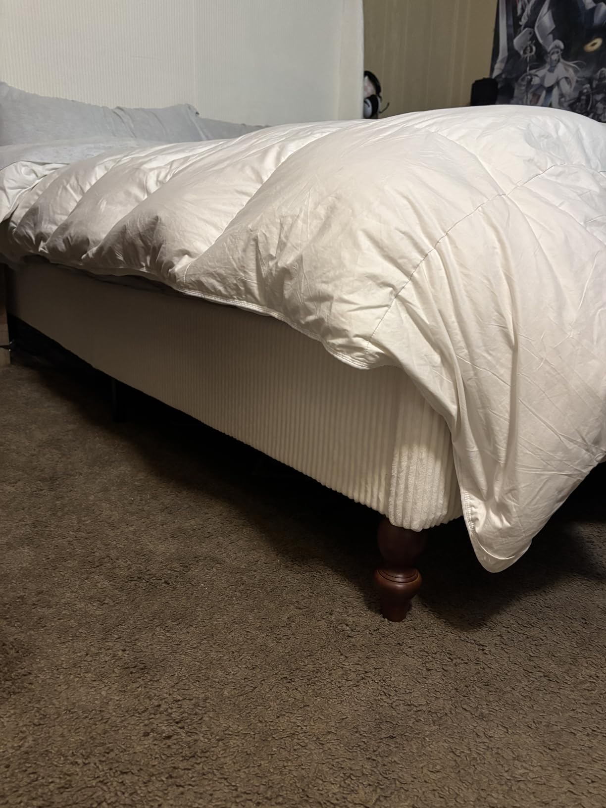 Three Geese Pinch Pleat Waterfowl Feathers Down Comforter King Size Duvet Insert, 1200TC 100% Cotton Fabric, Premium All Seasons White Hotel Warm Comforter with 8 Tabs customer photo 2
