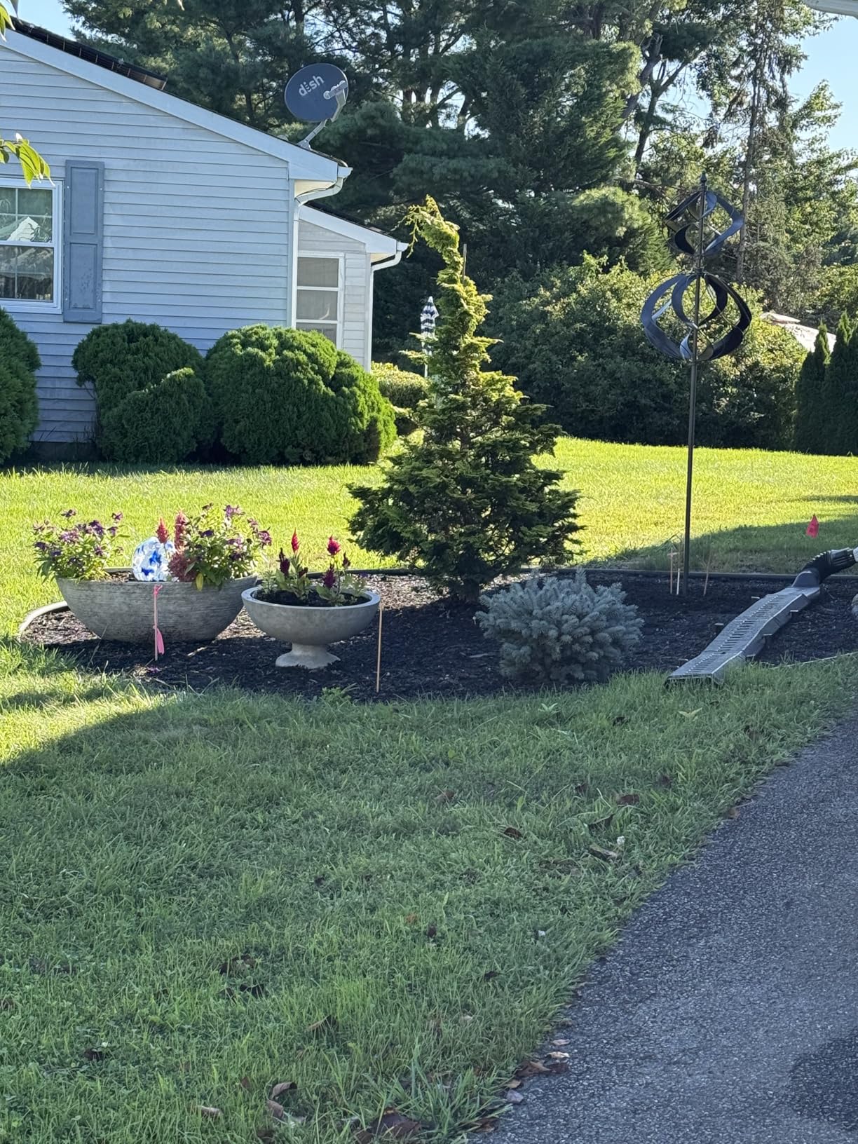Wind Spinners Outdoor - Large Tulip Metal Bronze Color Wind Sculptures & Spinner, Kinetic Gift Ideal Windmill Decor for Garden and Yard (75 inch Height) customer photo 1