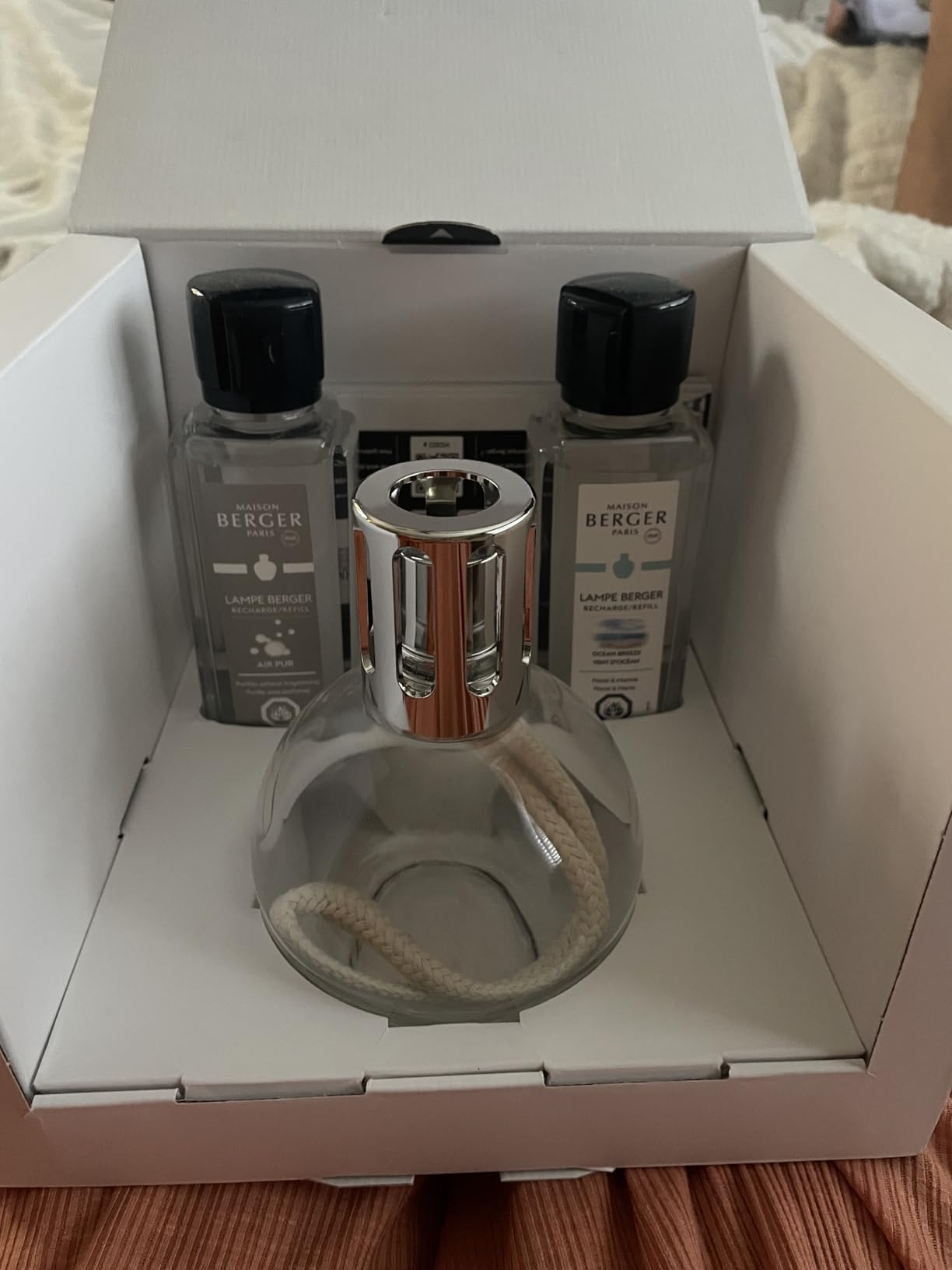Gift Set - Lampe Berger Starter Round 2-in-1 Air Purifier & Fragrance Diffuser with Ocean Breeze & So Neutral Refills - 2 x 250 mL (8.45 fl oz) - Flameless Home Care - Made in France customer photo 1