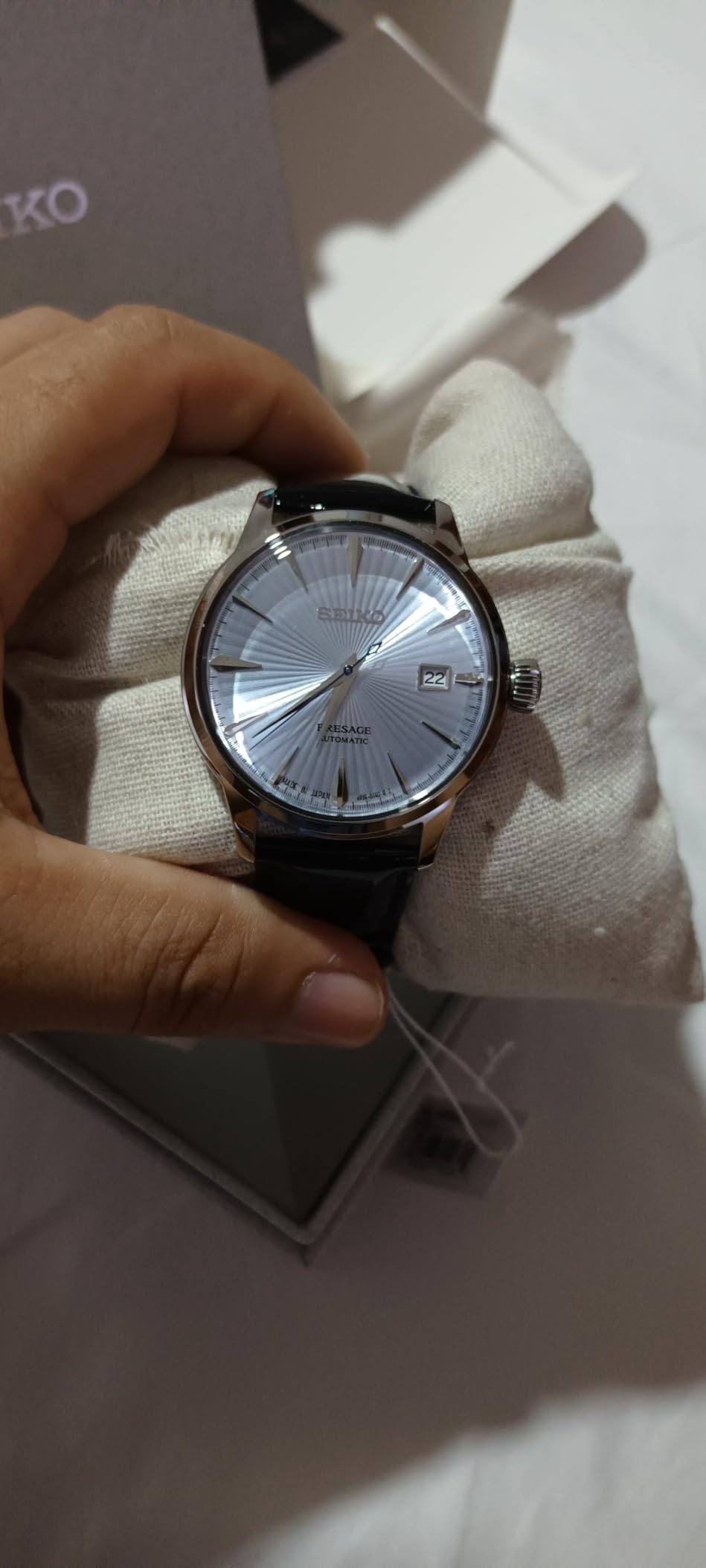 Seiko Automatic Watch for Men - Presage Cocktail Time - Patterned with Golden Numerals and Date Calendar customer photo 1