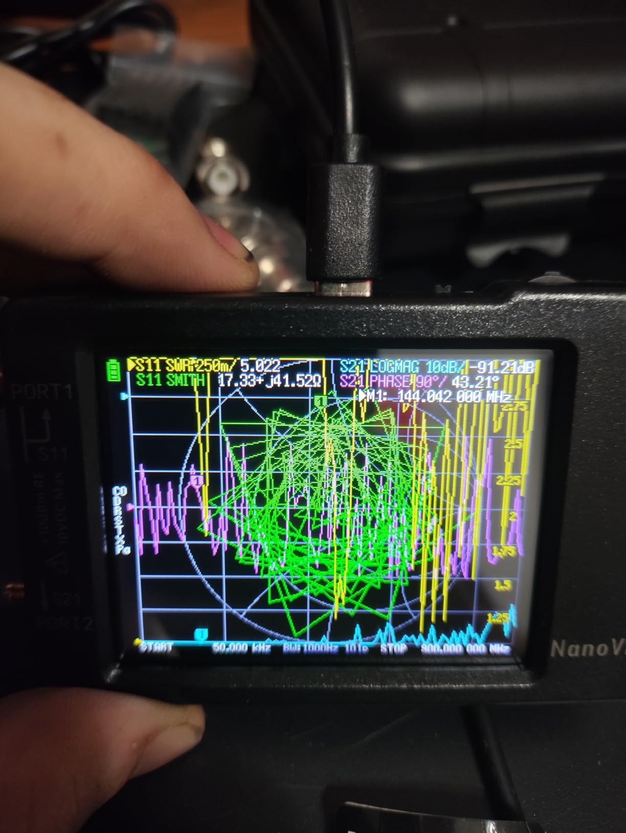 AURSINC NanoVNA-H Vector Network Analyzer 9KHz-1.5GHz Latest HW V3.7 HF VHF UHF Antenna Analyzer, Measuring S Parameters, SWR, Phase, Delay, Smith Chart customer photo 2