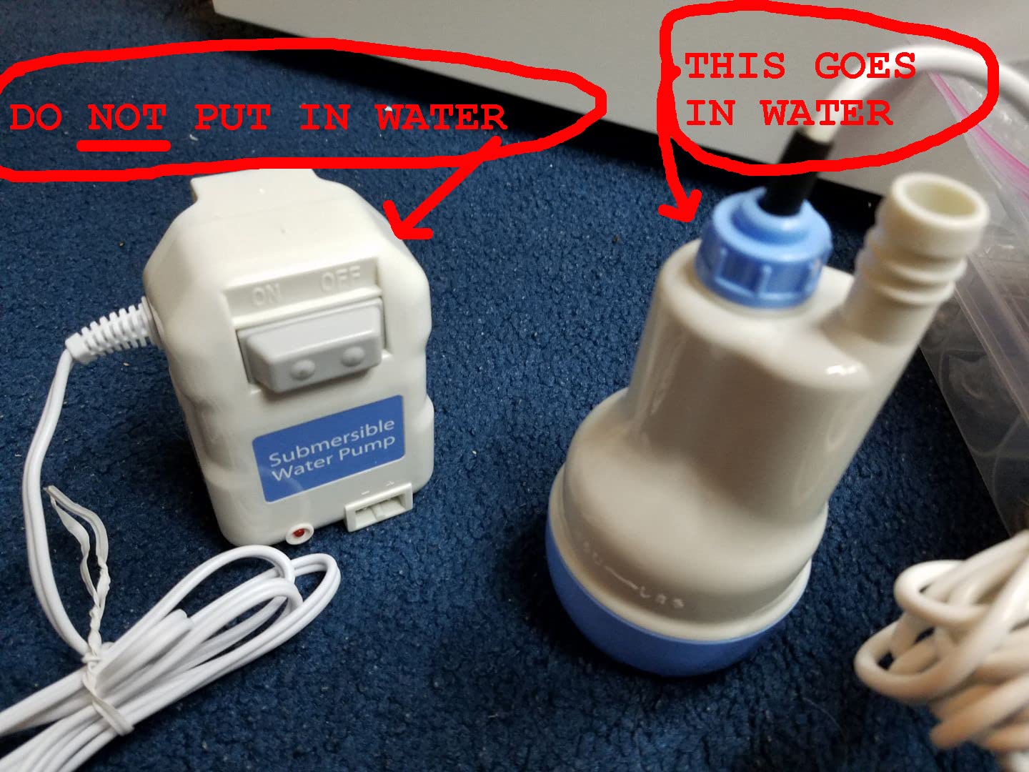 TERA PUMP 2.1 GPM Automatic Electric Water Replacement Pump, Submersible Water Pump, Fish Tank Water Changer Sand Washer with Filter, Aquarium Water Changing, 30 ft Long Hose customer photo 1