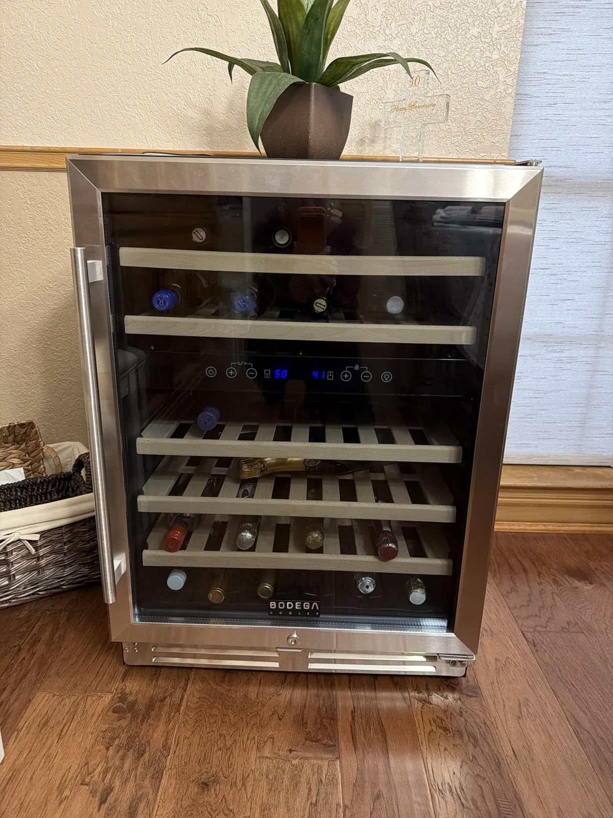 24 Inch Dual Zone Wine Cooler, 56 Bottle Wine Refrigerator, Built-In or Freestanding Wine Fridge, Fast & Quiet Cooling for Red, White, Sparkling Wines customer photo 1
