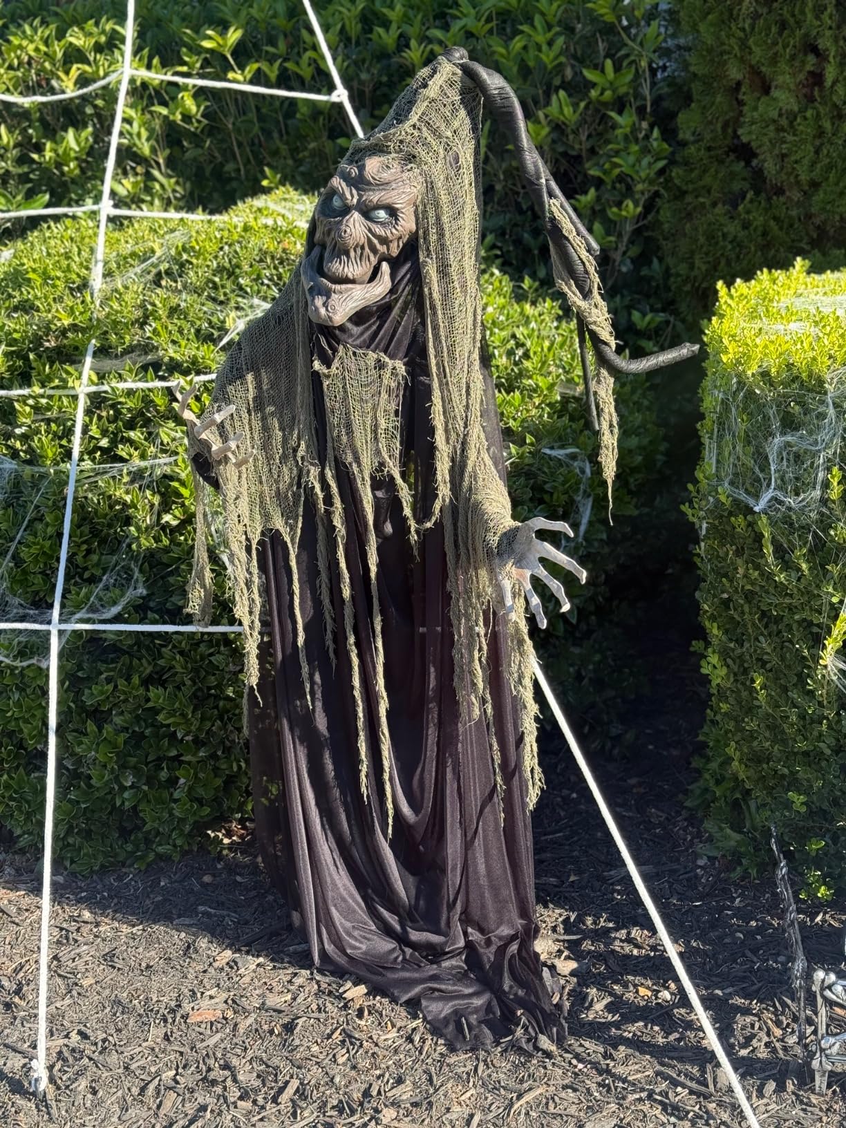 Haunted Hill Farm Life-Size Scary Talking Tree Man Halloween Animatronic with Touch Activated Lights and Sound customer photo 2