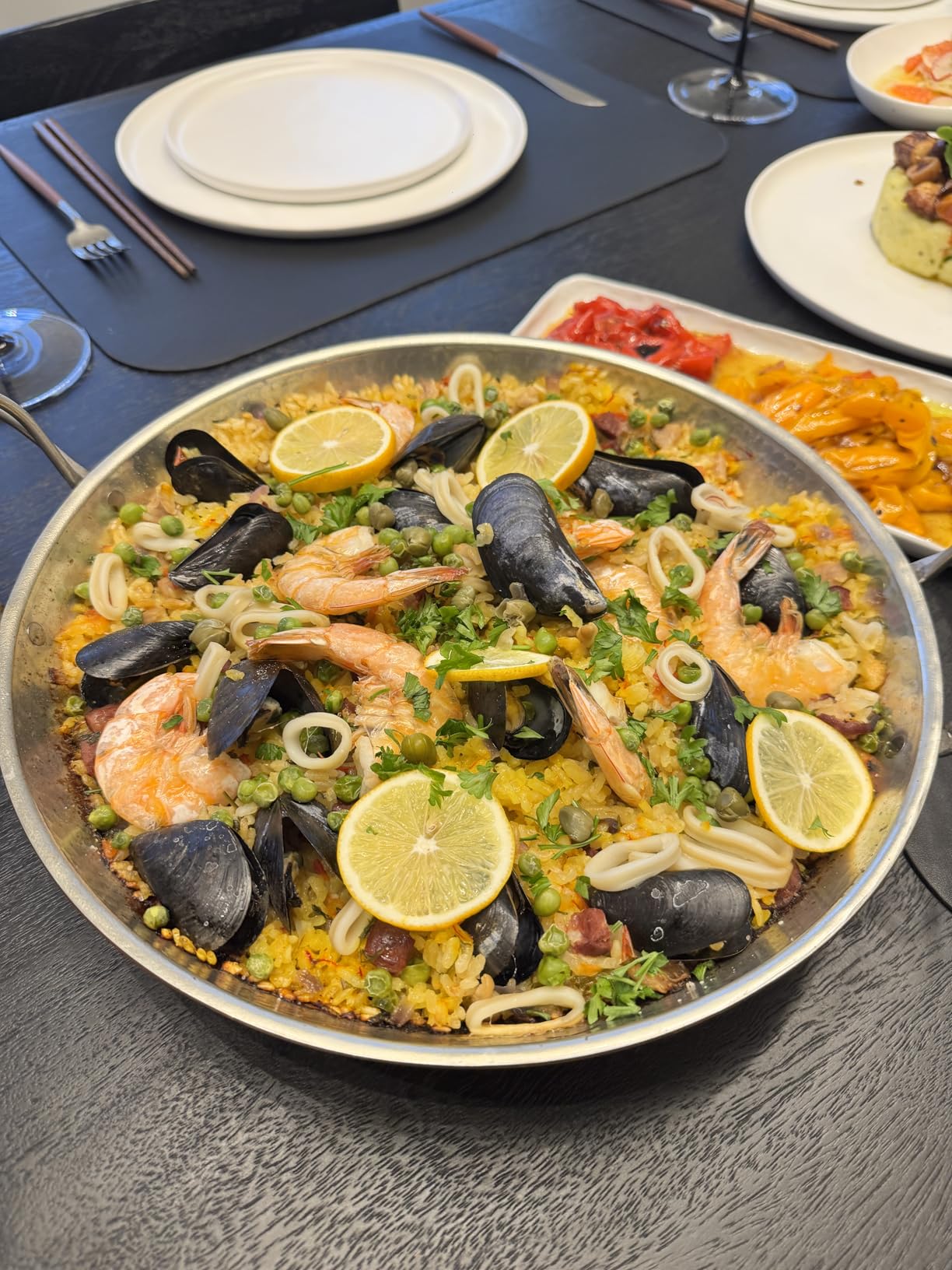 Sertodo 10 Inch Hand-Hammered Copper Paella Pan | Heavy-Gauge Pure Copper Frying Pan & Skillet | Artisan Cookware for Cooking & Serving - Alicante Style customer photo 2