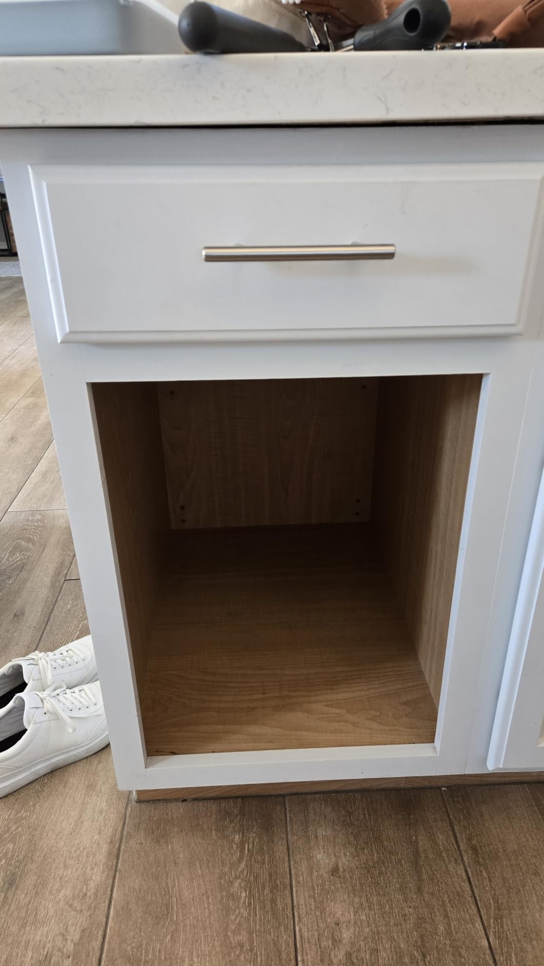Double Pullout Trash Cans for Under Kitchen Cabinets 35 Quart 8.75 Gallon with Soft-Close Slides, Orion Gray, 53WC-1835SCDM-213 customer photo 2
