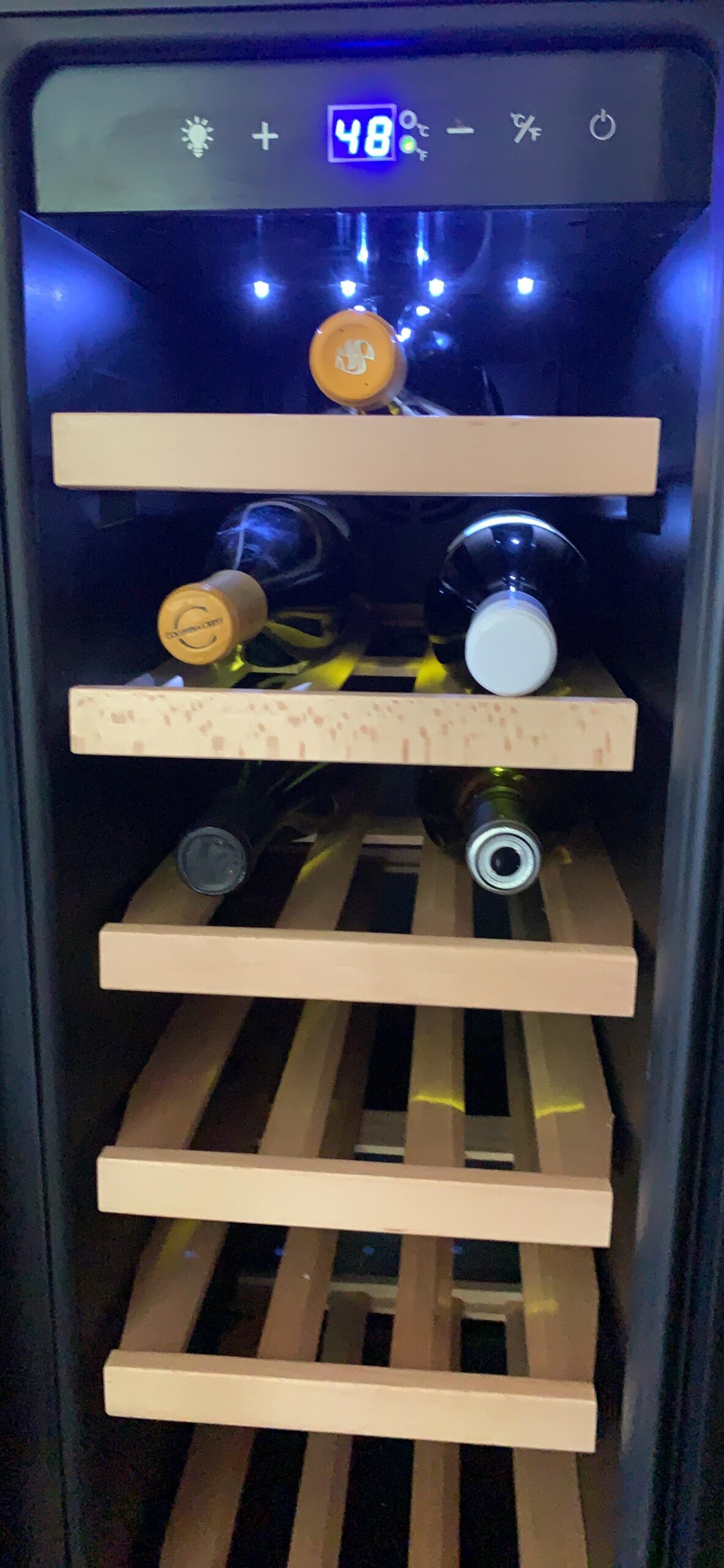 Tylza Wine and Beverage Refrigerator, 24 Inch Dual Zone Wine Fridge, Holds 18 Bottles and 88 Count, French Doors, Lock, Under-counter or Freestanding Wine Cooler with Tempered Glass customer photo 2