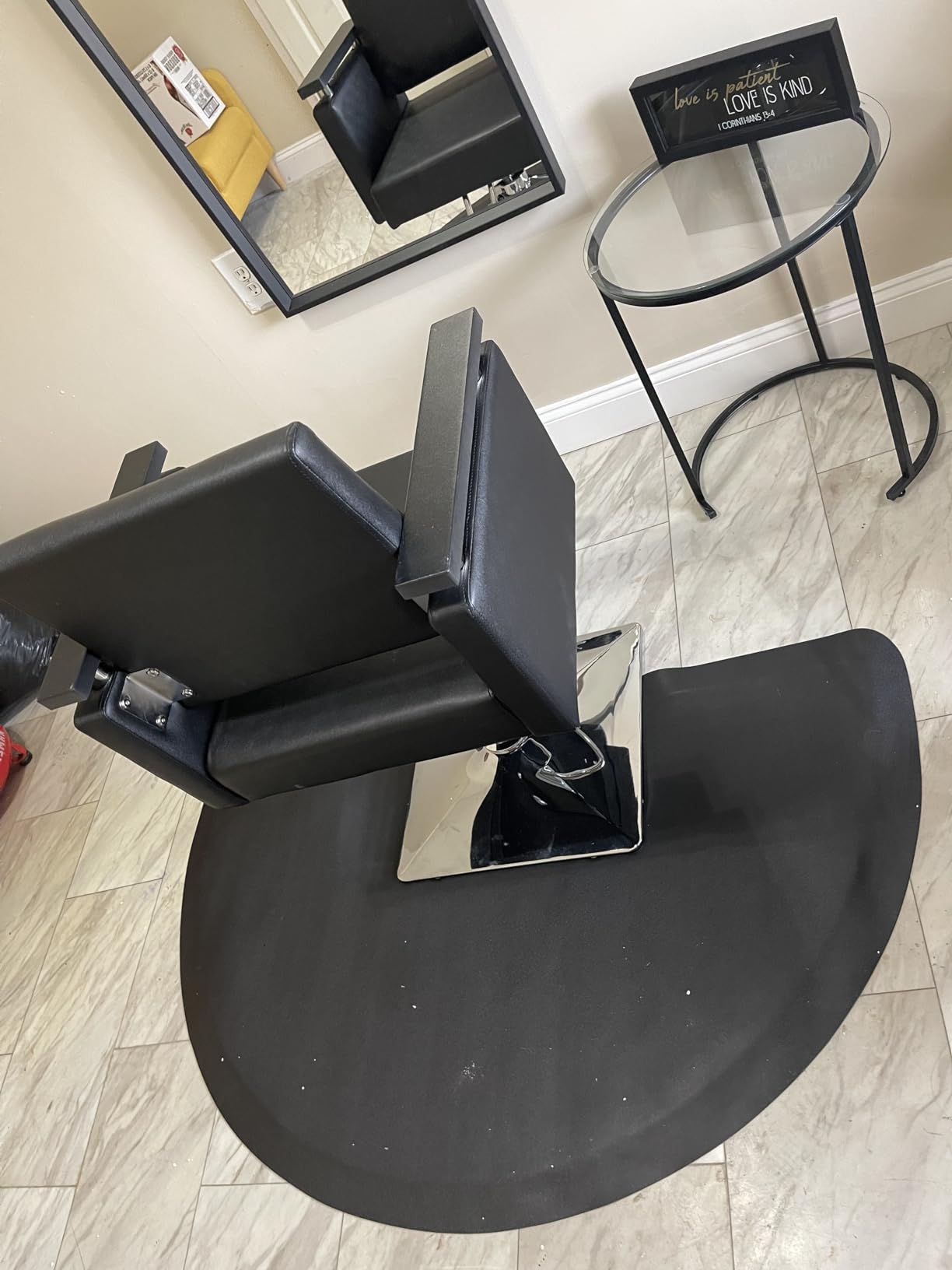 OmySalon Hydraulic Styling Chair for Hair Salon Modern Hairdressing Barber Chair with Square Base & Footrest 360 Degrees Swivel Beauty Spa Equipment customer photo 2