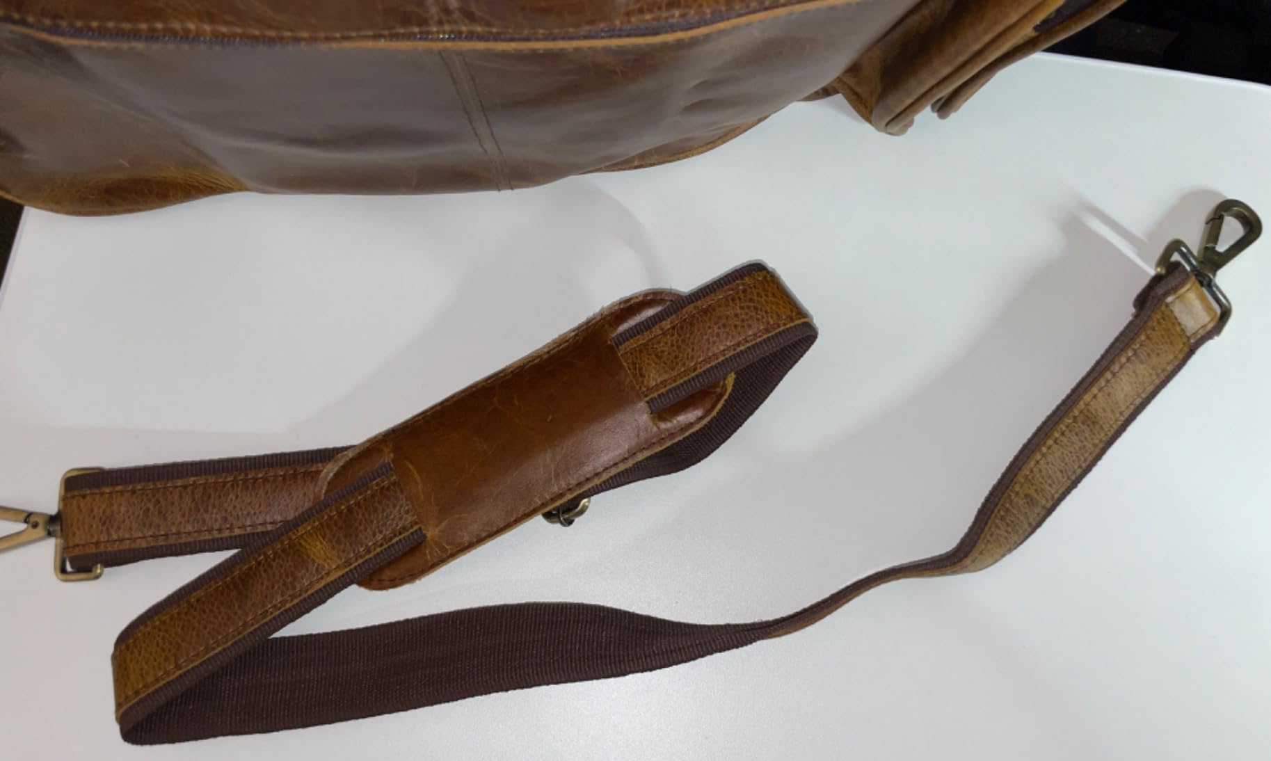 Handmade World Large Leather Briefcase Duffel Bag For Men 'BossWell Office' Fits 18 Inch Laptop Messenger For Business Travel customer photo 1