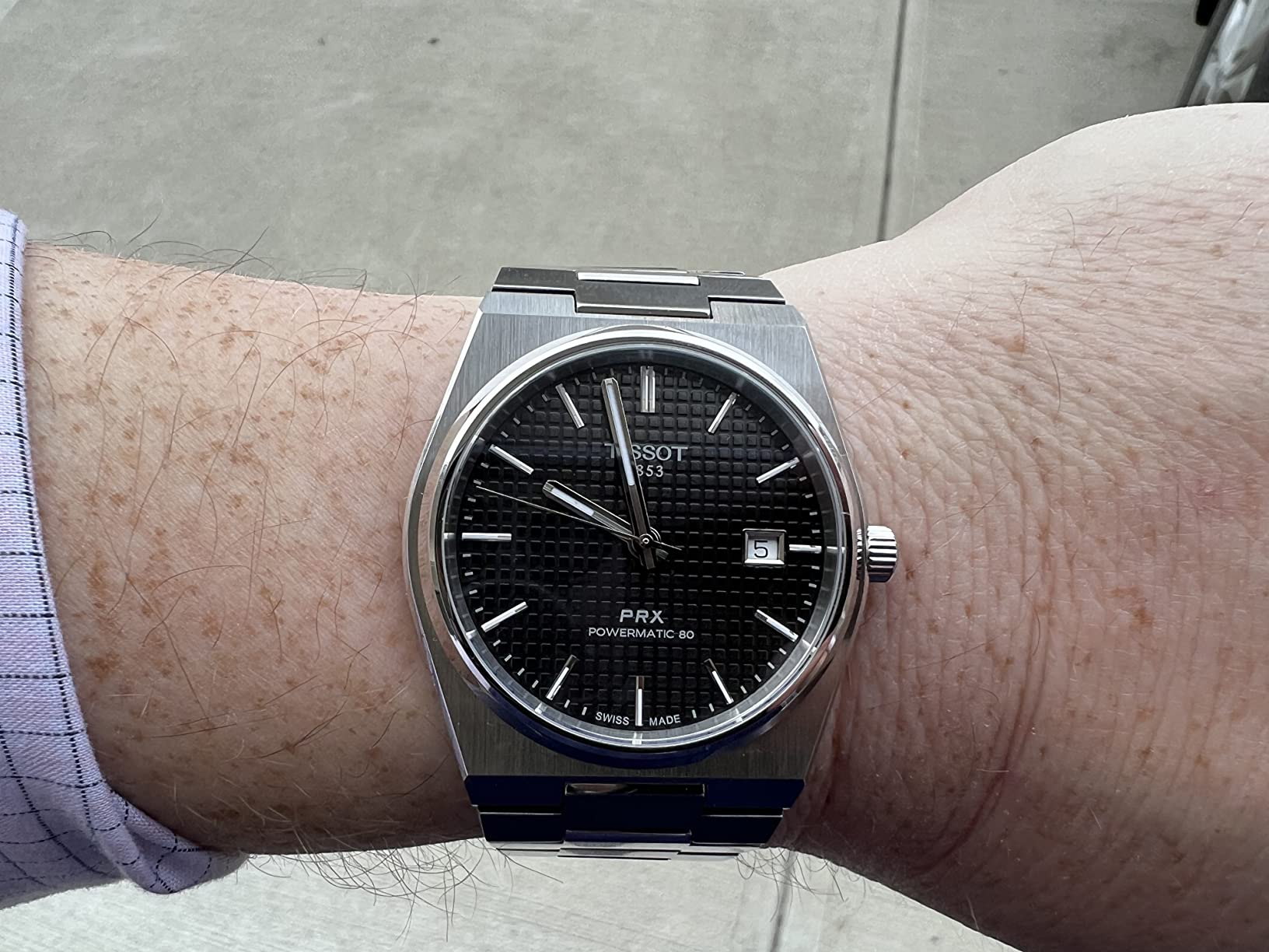 Tissot PRX Powermatic 80, Swiss Automatic Watch for Men, Stainless Steel Case, Black Dial, (Model: T1374071105100) customer photo 2
