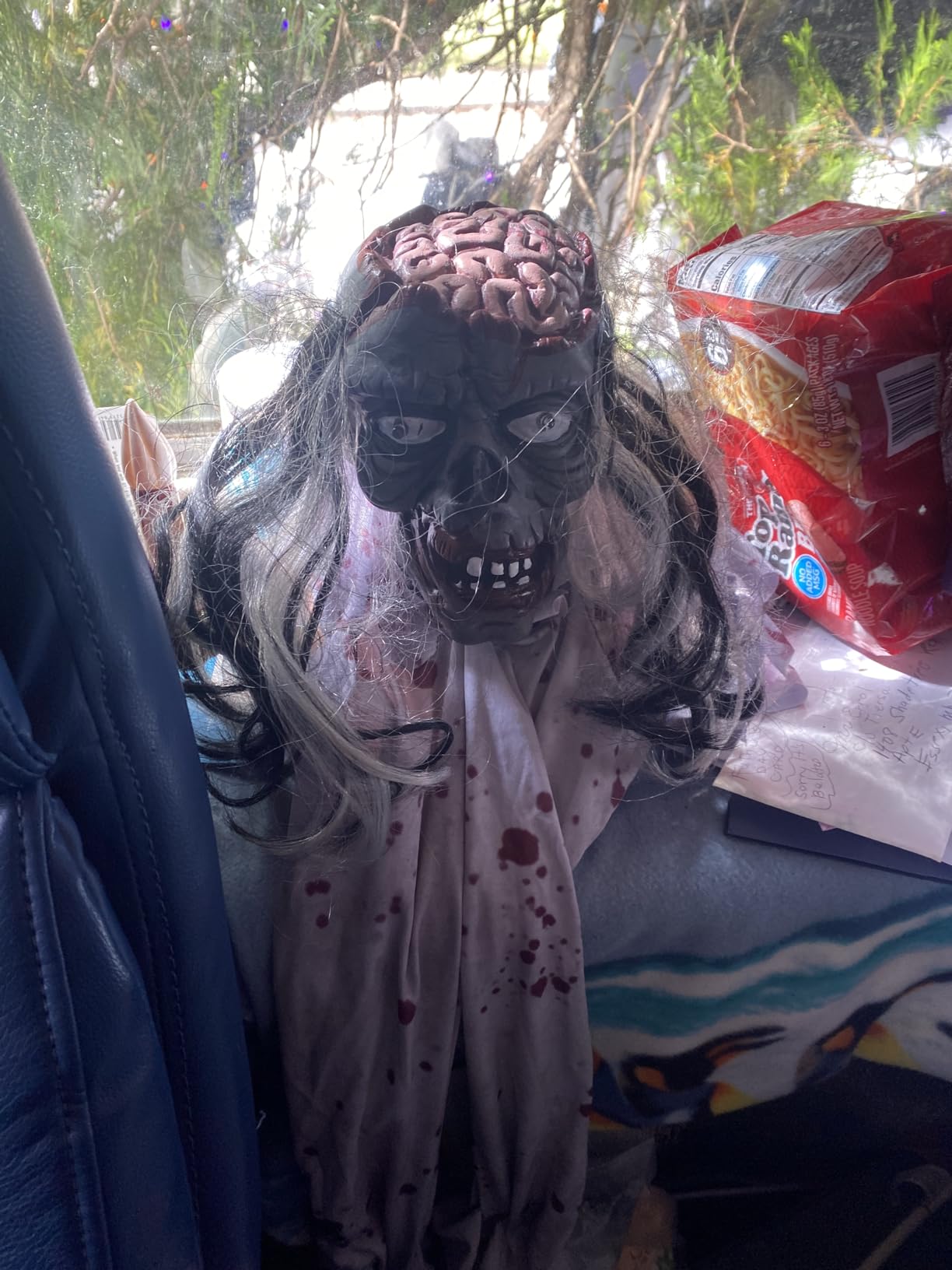 JOYIN Halloween Decoration Outdoor Zombie Groundbreaker, Halloween Groundbreaker with Light-Up Eyes and Creepy Sound, Scary Zombie Prop for Graveyard Haunted House Lawn Yard Outside Decor customer photo 2