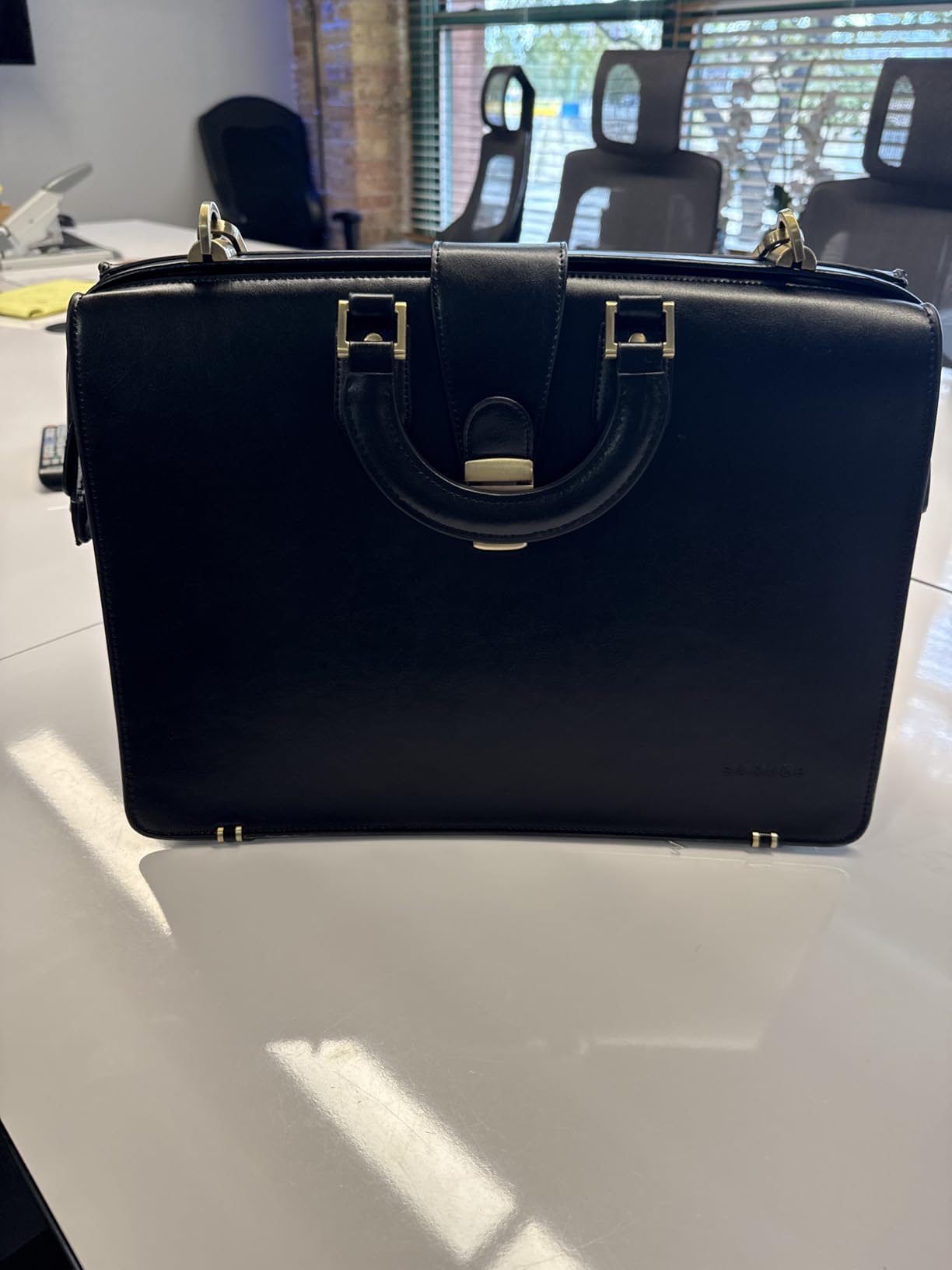 Banuce Leather Briefcase for Men Legal Attorney Lawyer Doctor Bag Attache Case for 15.6 Inch Laptop Executive Business Travel Work with Lock customer photo 2