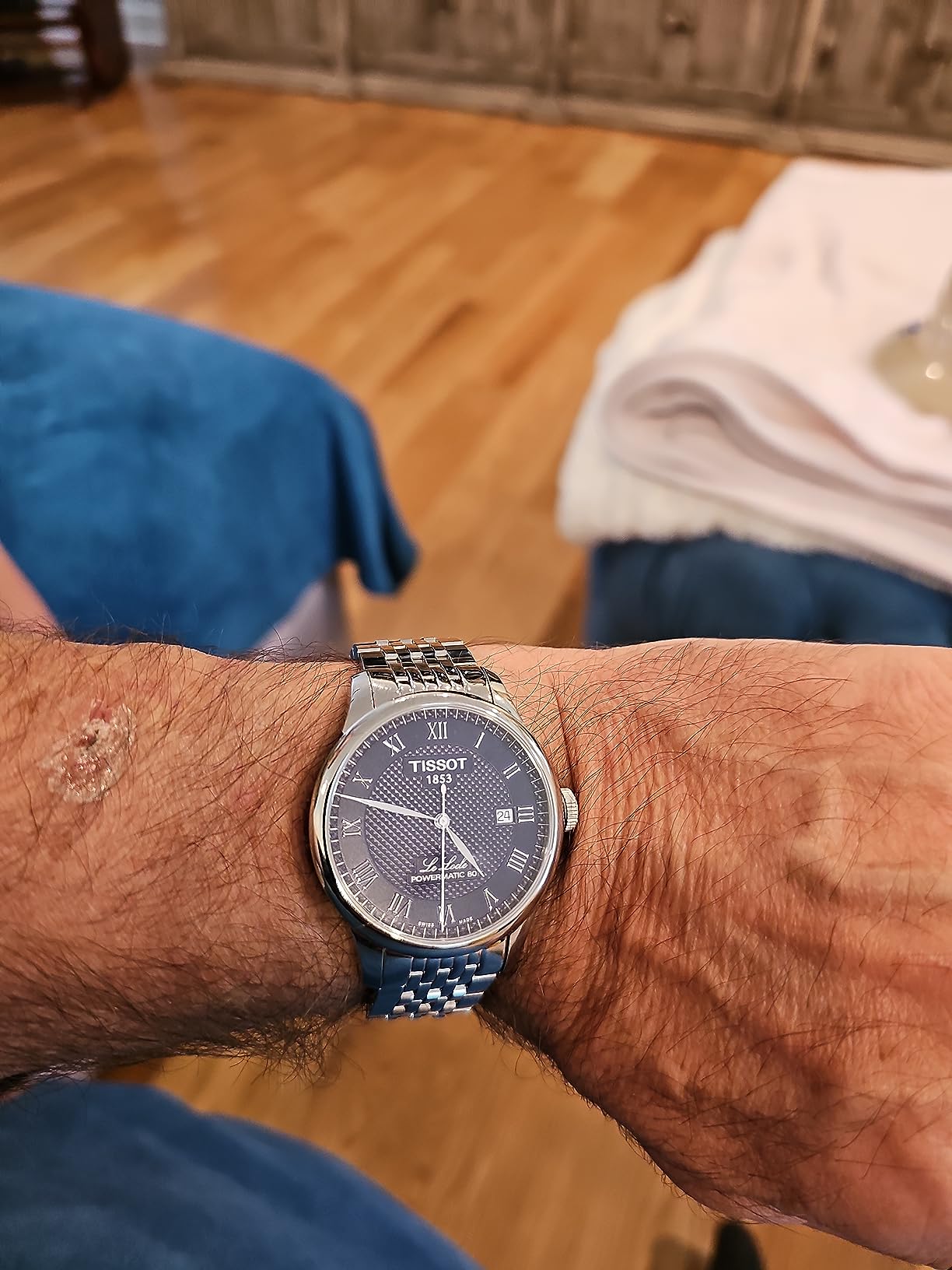 Mens Tissot Le Locle Powermatic 80 316L Stainless Steel case Swiss Automatic Watch, Grey, Stainless Steel, 19 (T0064071104300) customer photo 1