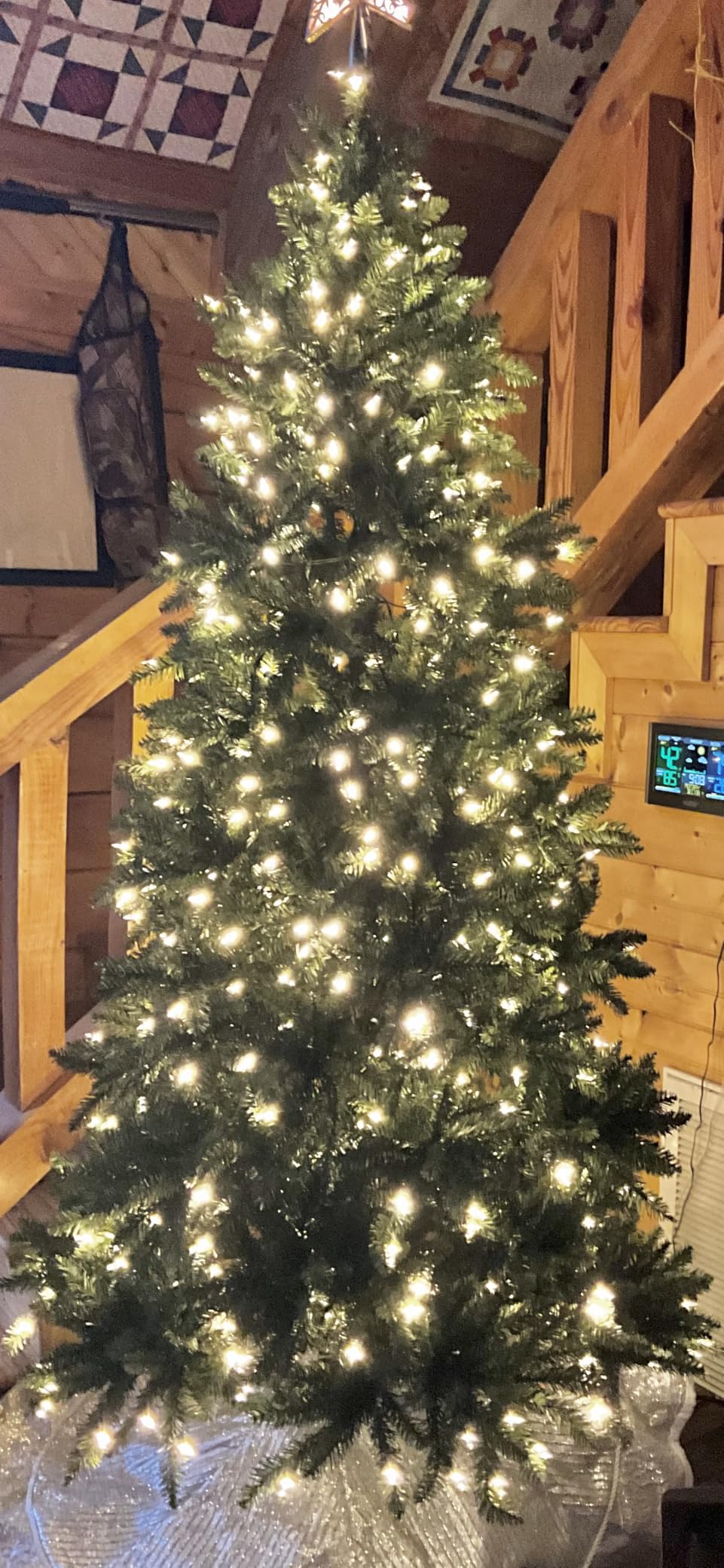 6.5ft Berkshire Mountain Fir Slim Unlit Artificial Christmas Tree with Premium Stand for Medium Spaces customer photo 1