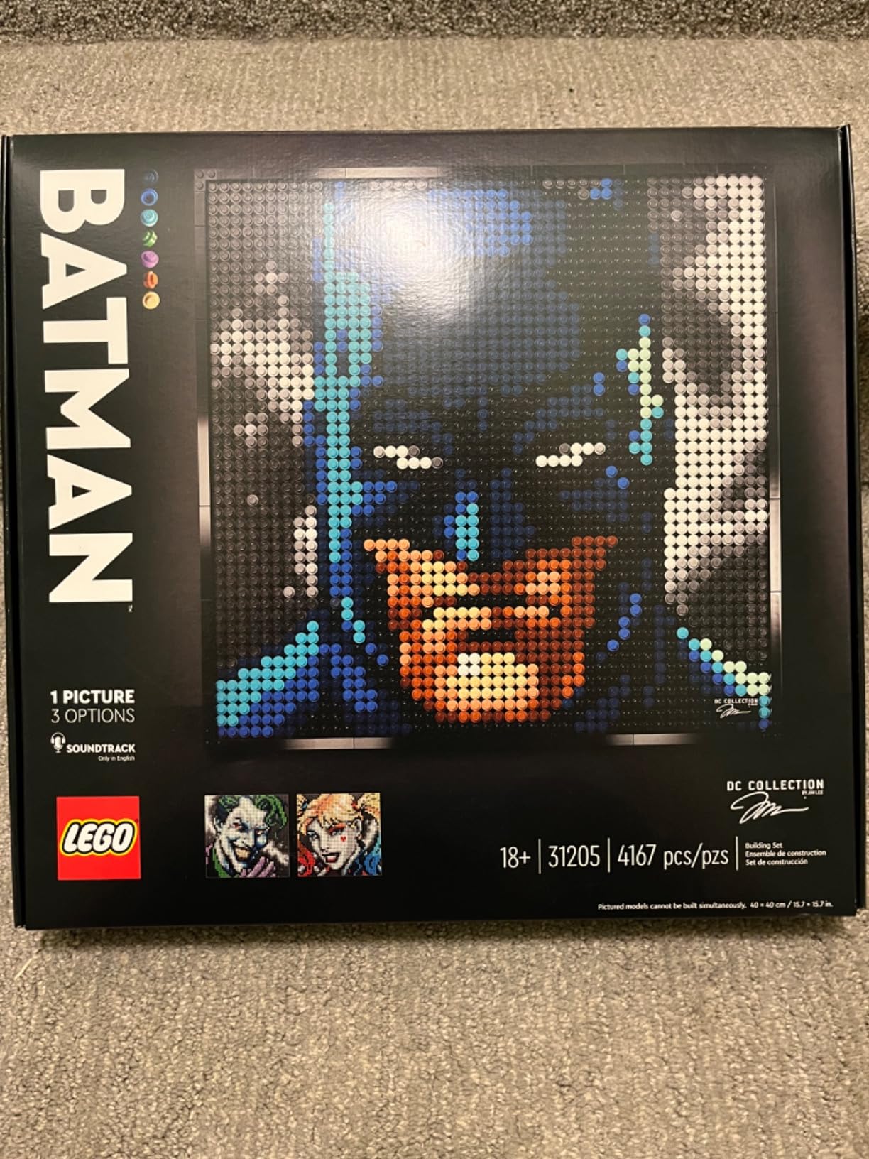 LEGO Art Jim Lee Batman Collection 31205 Building Blocks - Superhero Canvas Wall Decor with Joker, Harley Quinn, or Batman Portraits, DC Comics DIY Poster, Gift Idea for Men, Women, and Adults customer photo 2
