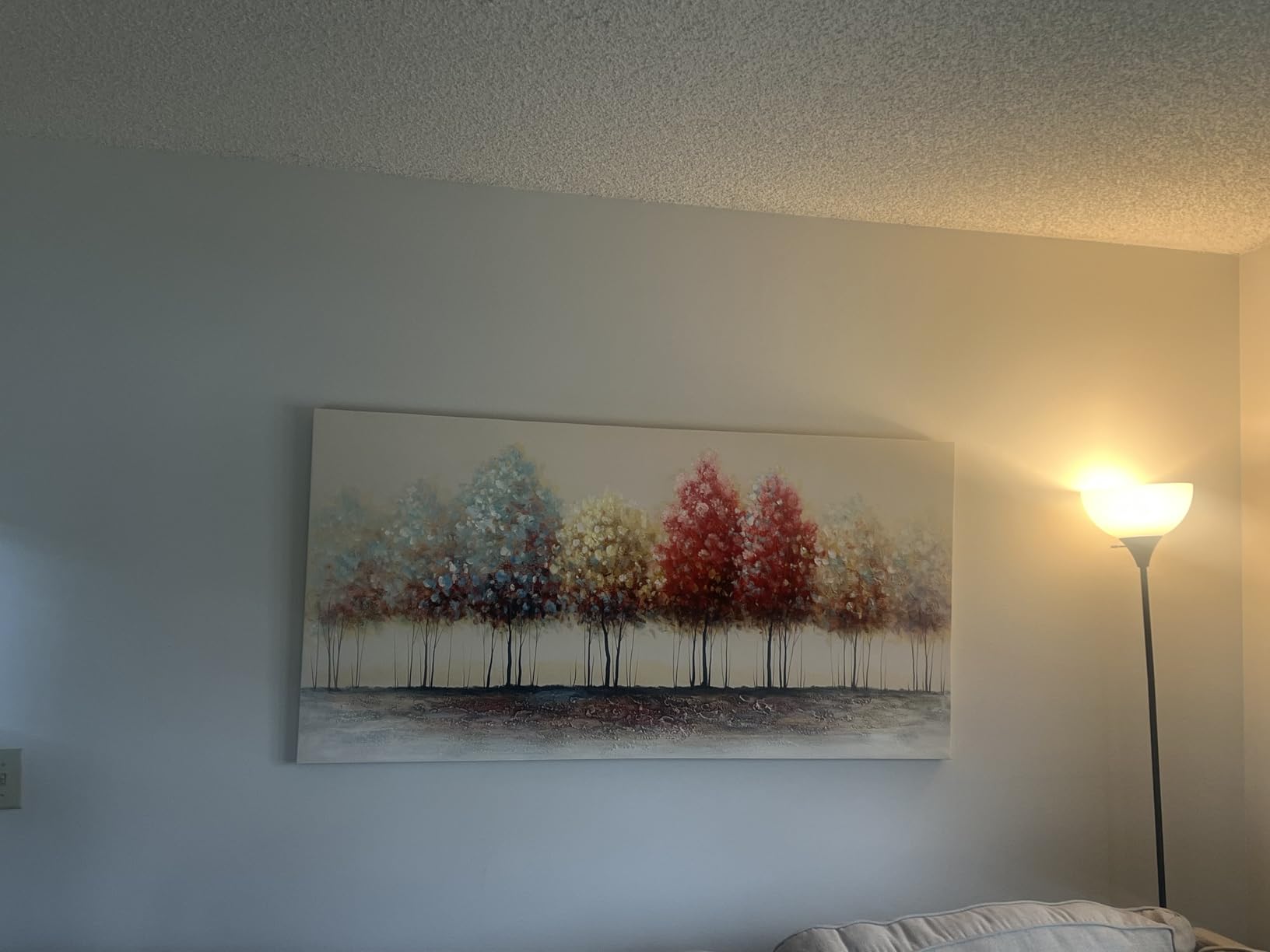Tiancheng Art, 30x60 Inch Modern Abstract Painting Oil Hand Painting Tree Hand-Painted On Canvas Acrylic Big Wall Art Colorful Forest Home Hanging Wall Decoration customer photo 1