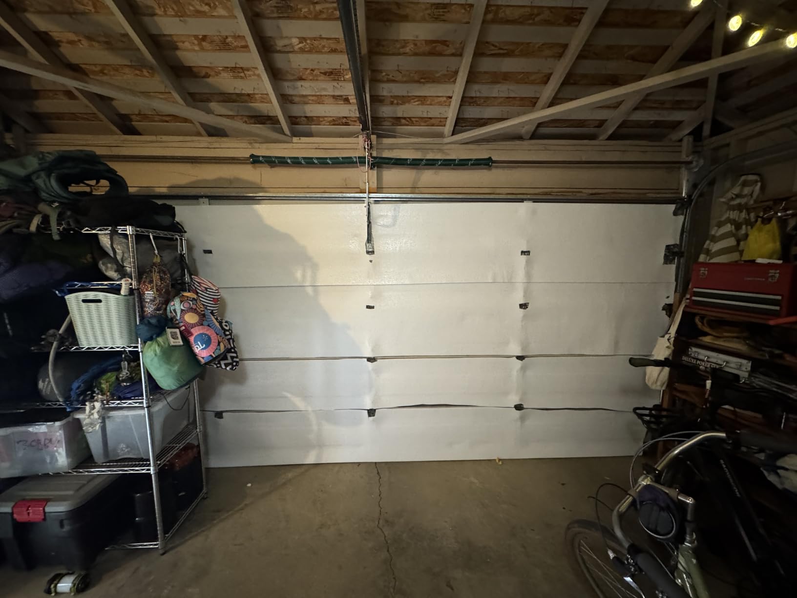 NASA TECH White Reflective Foam Core 2 Car Garage Door Insulation Kit 16FT (Wide) x 8FT (HIGH) R Value 8.0 Made in USA New and Improved Heavy Duty Double Sided Tape (Also FITS 16X7) customer photo 1