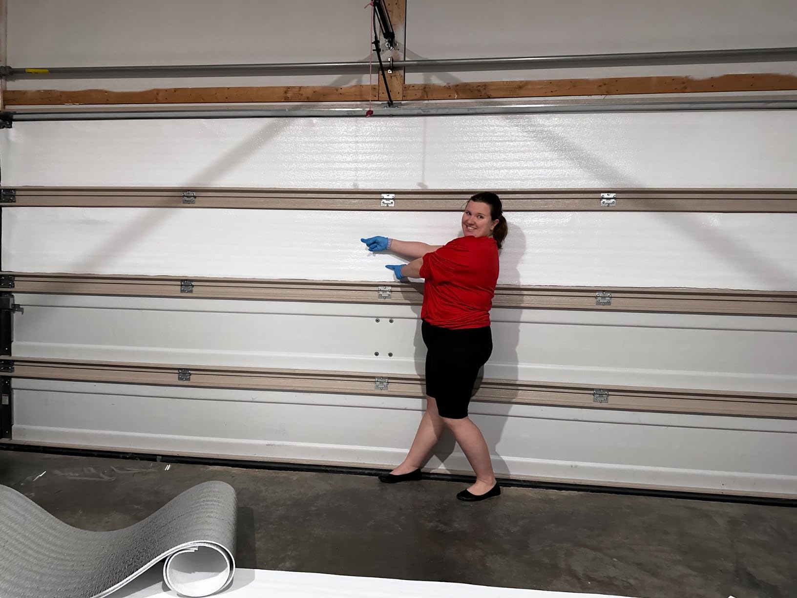 US Energy Products Reflective 2 Car White Poly-Air Garage Door Insulation Kit 18 x 8 Kit (PRECUT) 2 Car White 18x8 customer photo 2