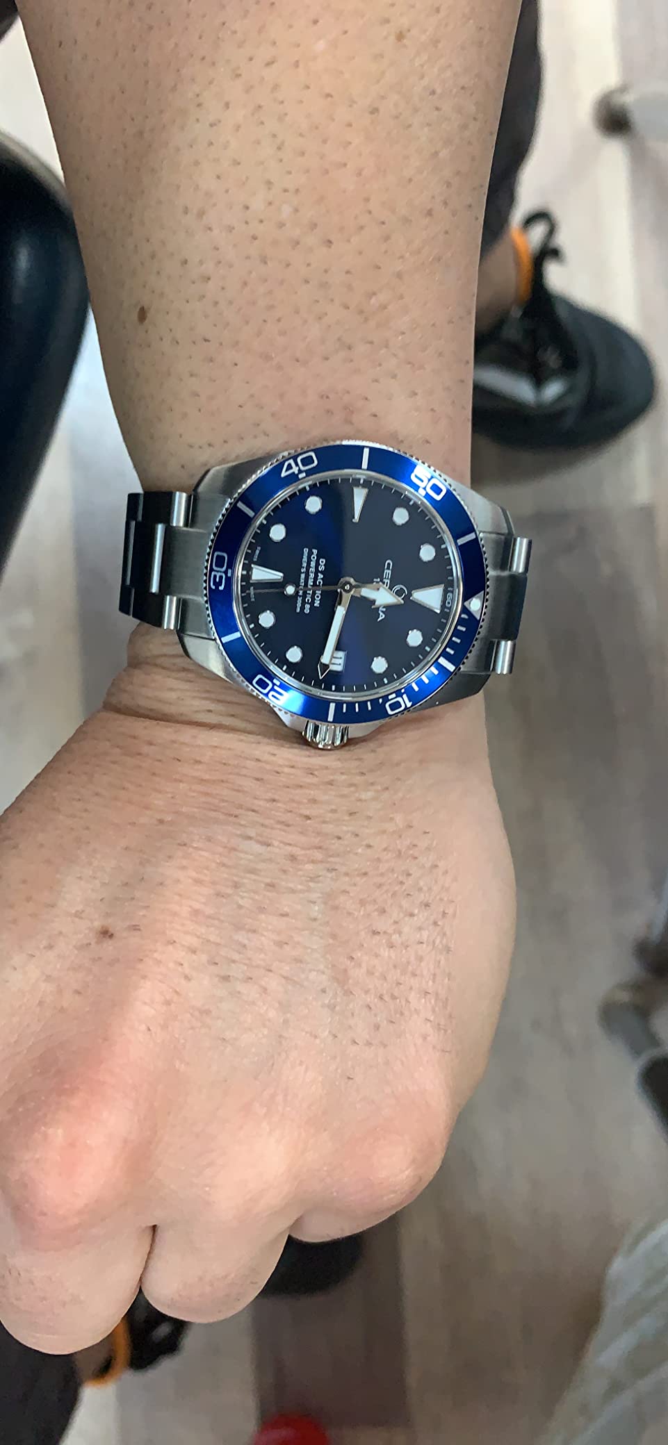 Certina DS ACTION Diver 38mm Stainless Steel Swiss Automatic Watch Blue Dial customer photo 1