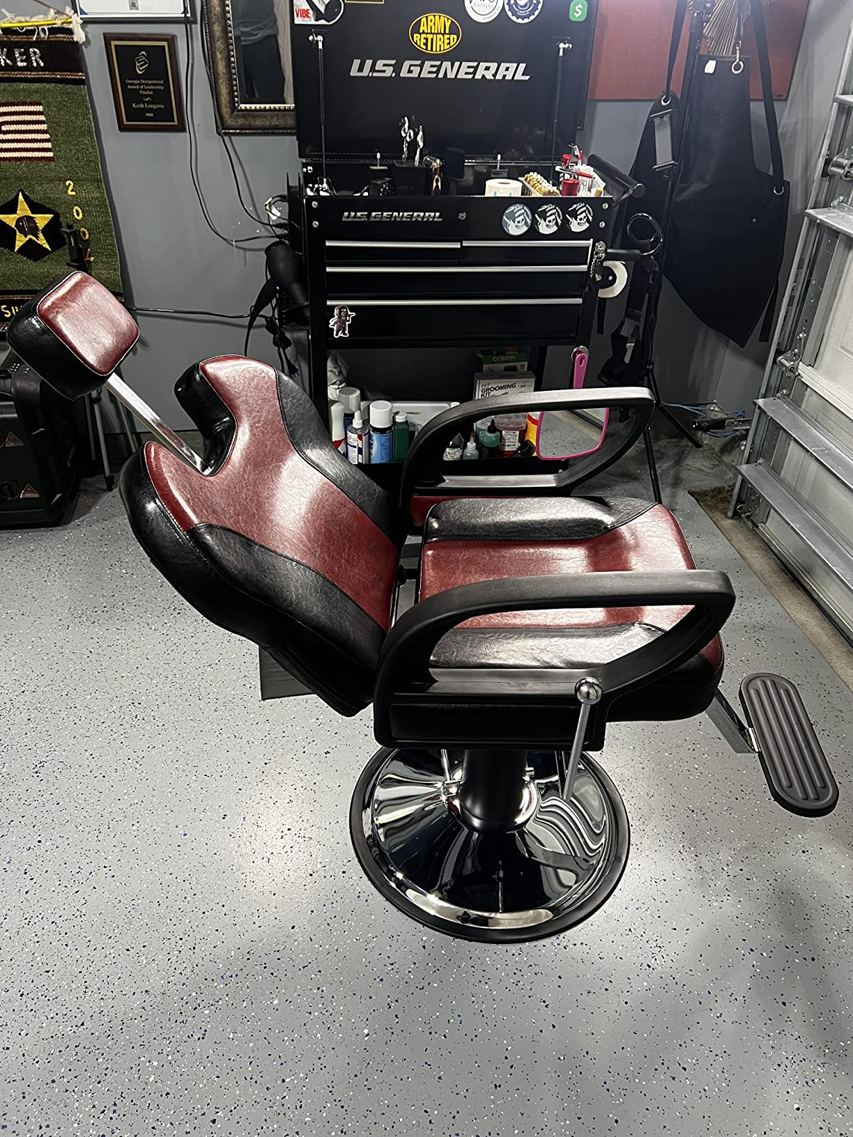 Artist hand Barbers Chairs Heavy Duty Hydraulic Reclining Salon Chair Spa Furniture Reclining Extra Wider Seat Beauty Hair Salon Equipment Black customer photo 2