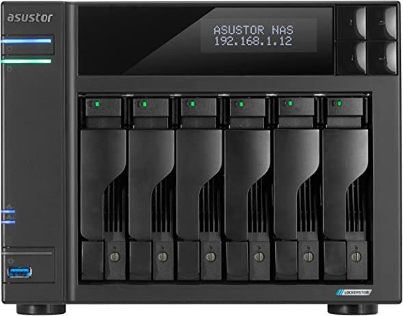 Asustor Lockerstor 6 Gen2 AS6706T - 6 Bay NAS, Quad-Core 2.0 GHz CPU, 4X M.2 NVMe Slots, Dual 2.5GbE, Upgradable to 10GbE, 8GB DDR4 RAM (Diskless) customer photo 1