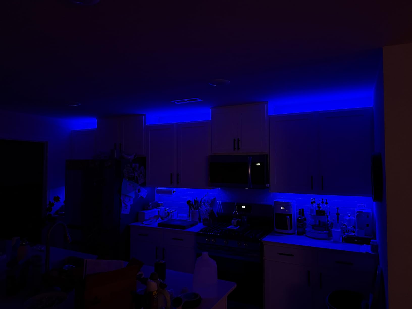 maylit 10 PCS 20In Smart RGB Under Cabinet Lights Kit, Work with Alexa and Google Assistant, App and Remote Control, Music Sync Color Changing, Timer, Dimmable, for Cabinet, Counter, Shelf, Bookcase customer photo 1