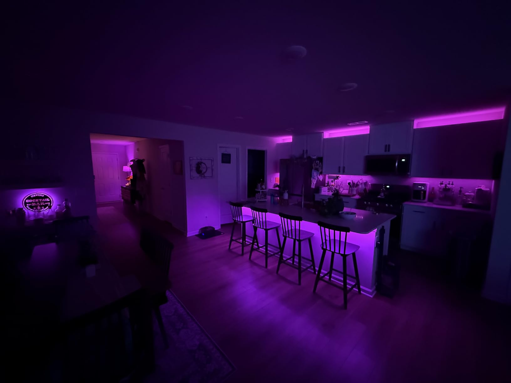 maylit 10 PCS 20In Smart RGB Under Cabinet Lights Kit, Work with Alexa and Google Assistant, App and Remote Control, Music Sync Color Changing, Timer, Dimmable, for Cabinet, Counter, Shelf, Bookcase customer photo 2