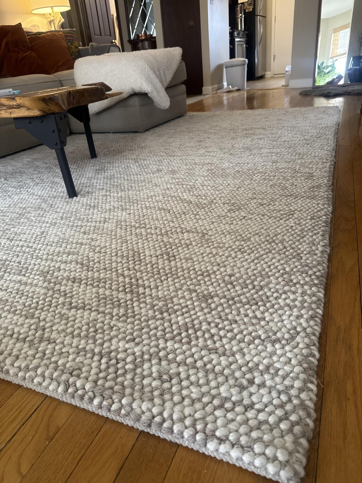 SAFAVIEH Area Rug 8x10 - Natura Collection - Large - Grey & Ivory, Handmade Wool customer photo 2