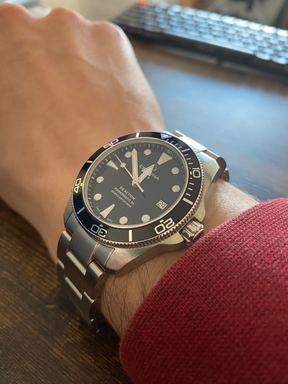 Certina Unisex DS Action Diver 38mm Stainless Steel Swiss Automatic Diving Watch C0328071105100 customer photo 1