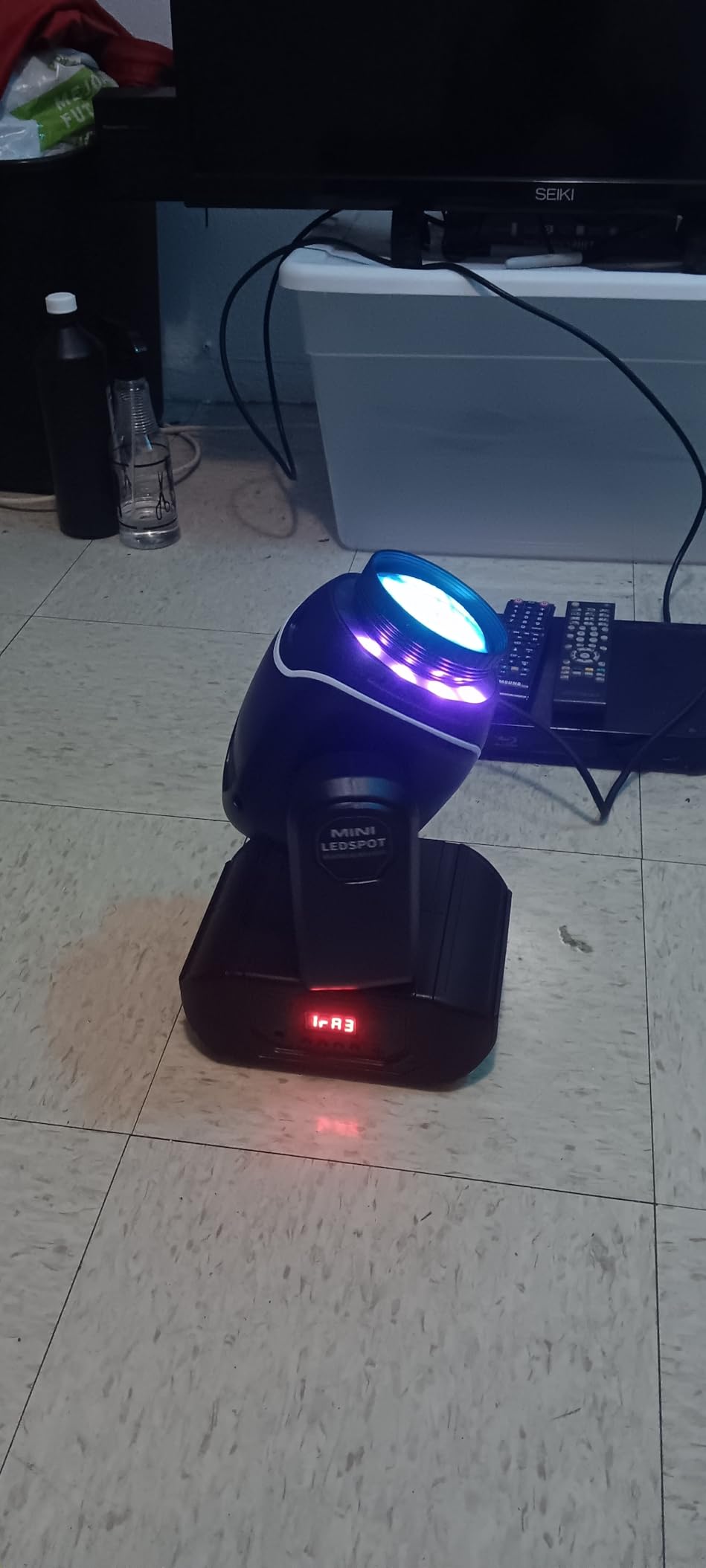 U'King 108W LED Moving Head Light with Remote Rotating 18-Facet Prism DJ Lighting Stage Lights with 10 Gobos and 8 Colors Beam Spotlight by DMX and Sound Activated for Parties Wedding Church Live Show customer photo 1