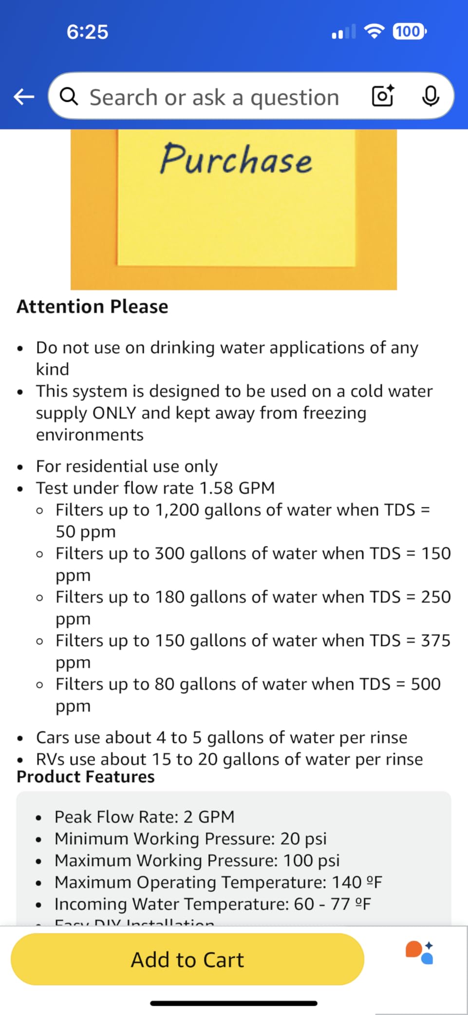 iSpring Spotless Water System for Car Wash, Deionized Water System with Rolling Cart, Spot Free Solutions for All Vehicles, Motorcycles, RV, Bikes, Boats, Yachts, and Windows, Model: WGB22BD customer photo 1