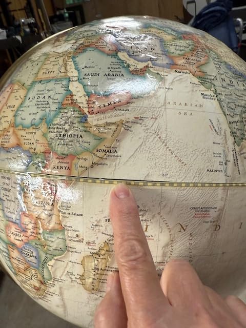 Replogle World Globe with Stand 16 Inch Floor Globe - Antique, Raised Relief, Made in USA customer photo 2