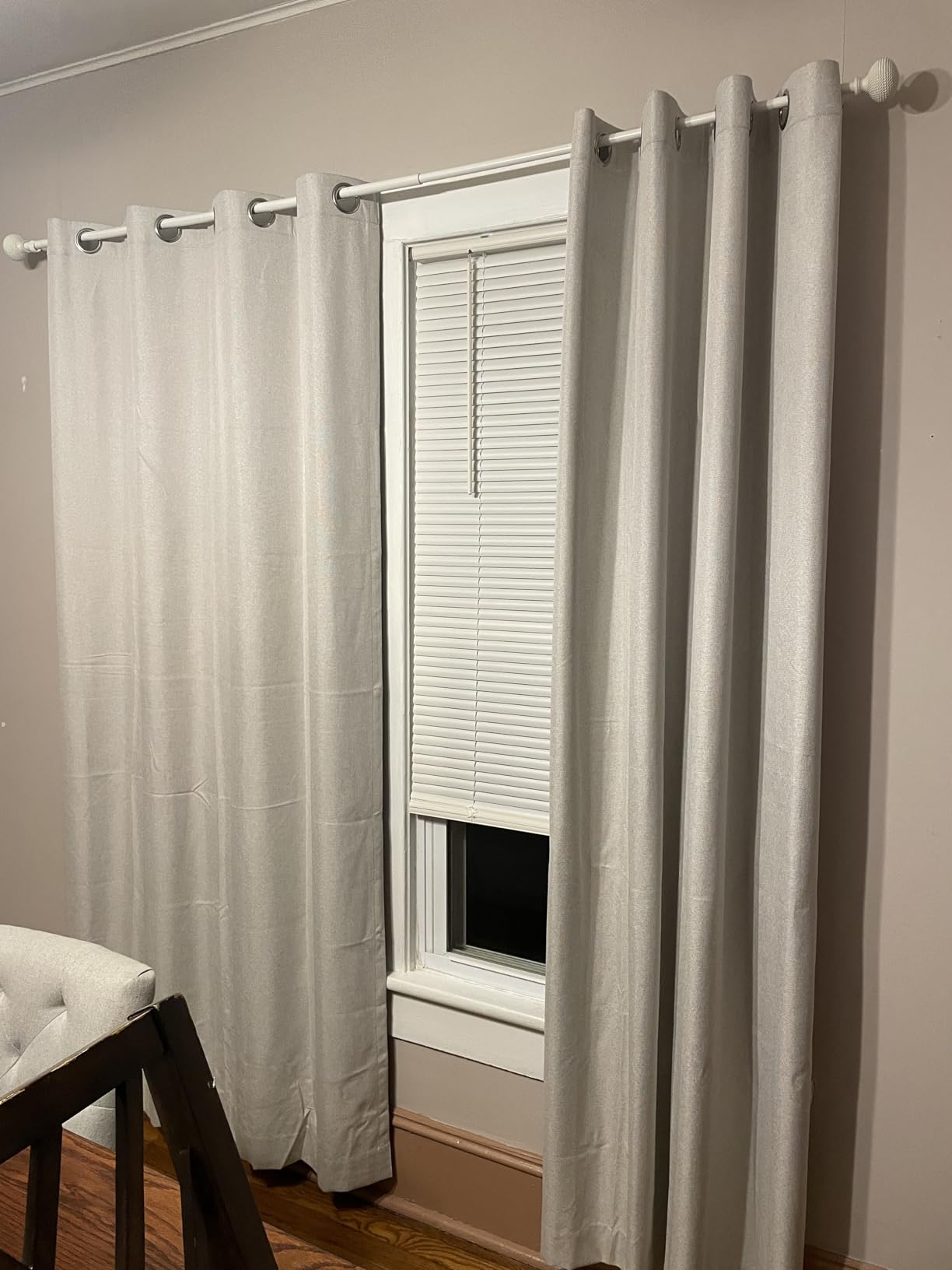 100% Blackout Shield Curtains, Linen Blackout Drapes 50''W x 72''L, 2 Panels, Natural Flax, Grommet, Thermal Insulated, Full Light Blackout Curtains for Bedroom customer photo 2