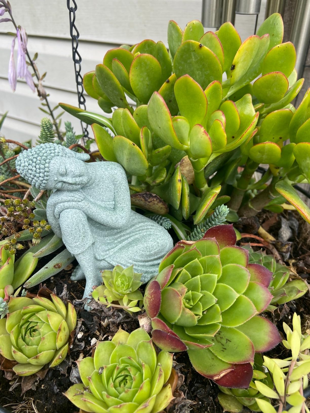 fazhongfa Mini Buddha Statue 4.7 Inch Natural Stone Handmade Buddha Sculptures Creative Zen Garden Aquarium Fish Tank Decorations Home Decor customer photo 2