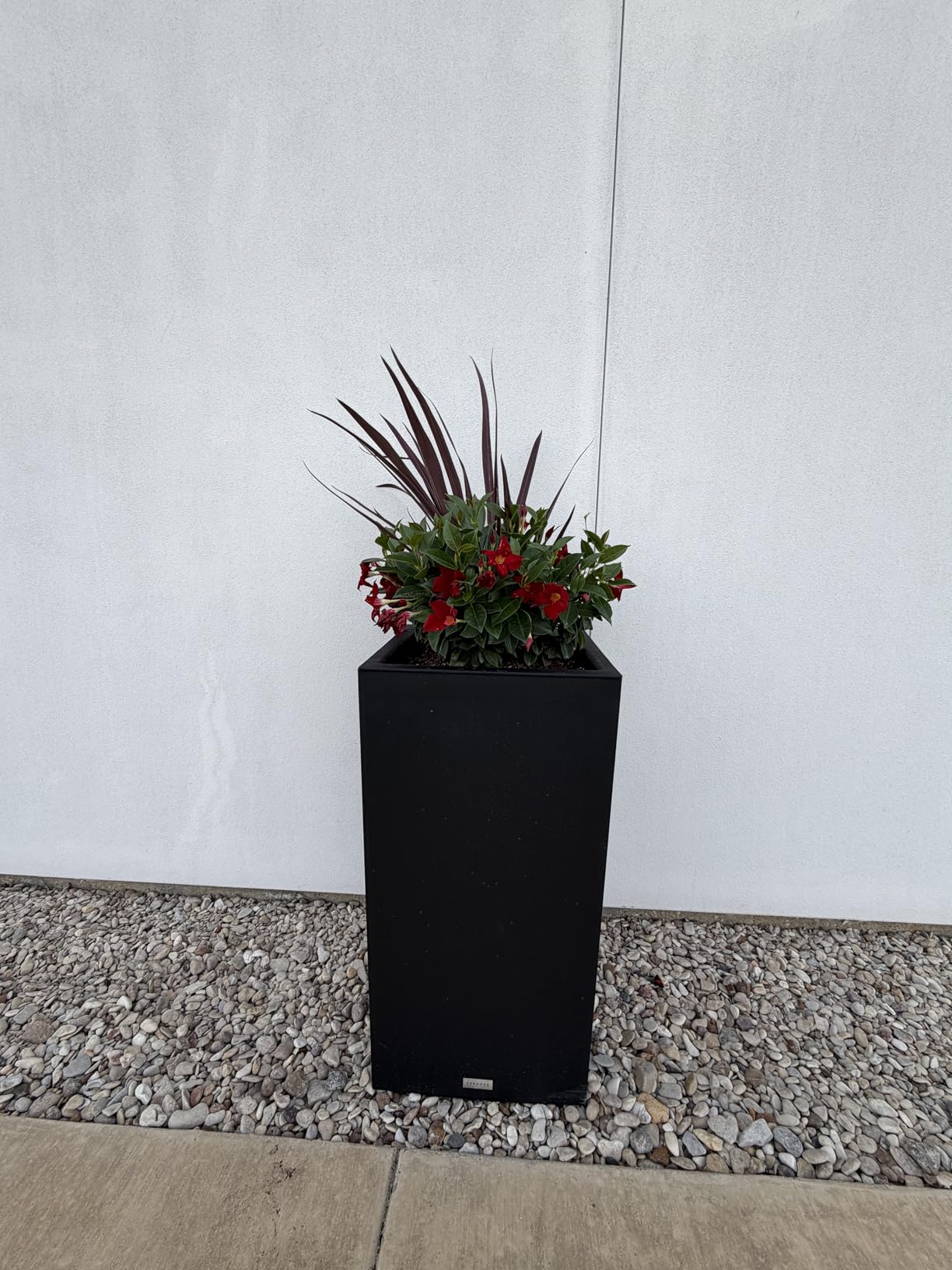 Veradek Block Series Pedestal Planter - Tall Planter for Indoor or Outdoor Front Porch | All-Weather Use with Removable Insert Bucket | Modern Decor for Flowers, Tall Trees, Faux Plants customer photo 1