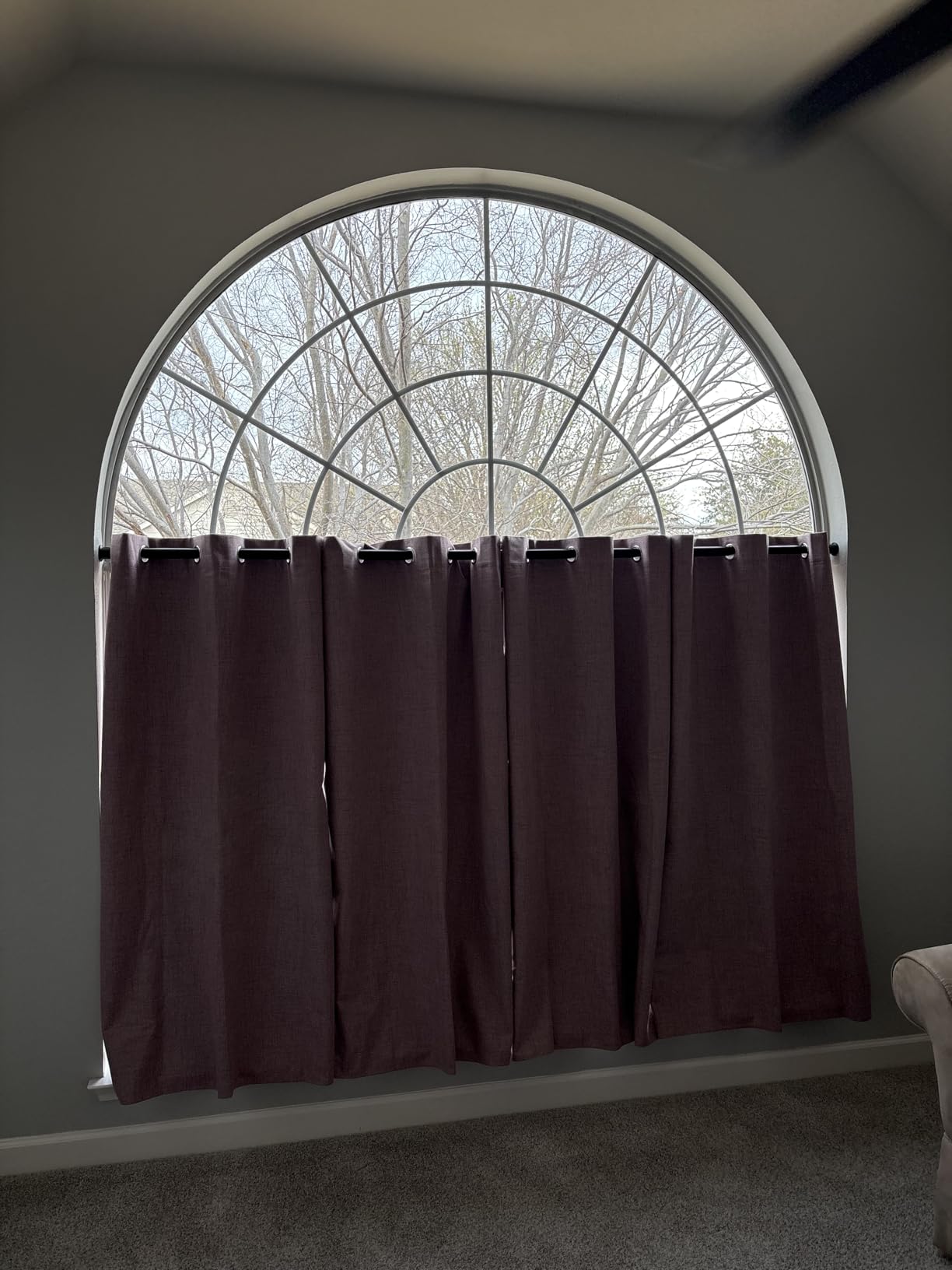 NICETOWN Oatmeal Vintage Open Linen Weave Flax Thermal Curtains, 100% Blackout Curtains 84 inches Long for Dining Room, Soundproof Window Treatment Drapes for Hall Room, 52