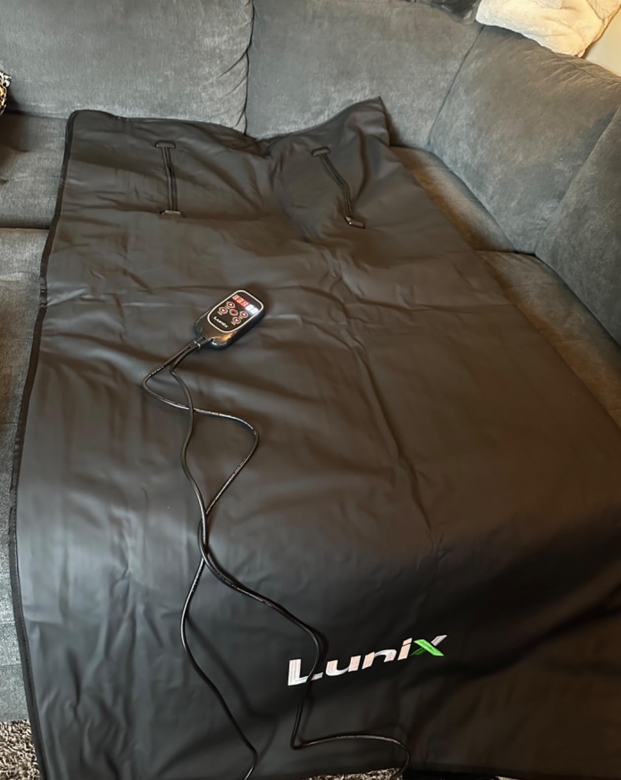 Lunix LX17 Infrared Sauna Blanket, Portable Sauna Bag for Relaxation, Detox & Stress Relief, Adjustable Heat 77-176F customer photo 1
