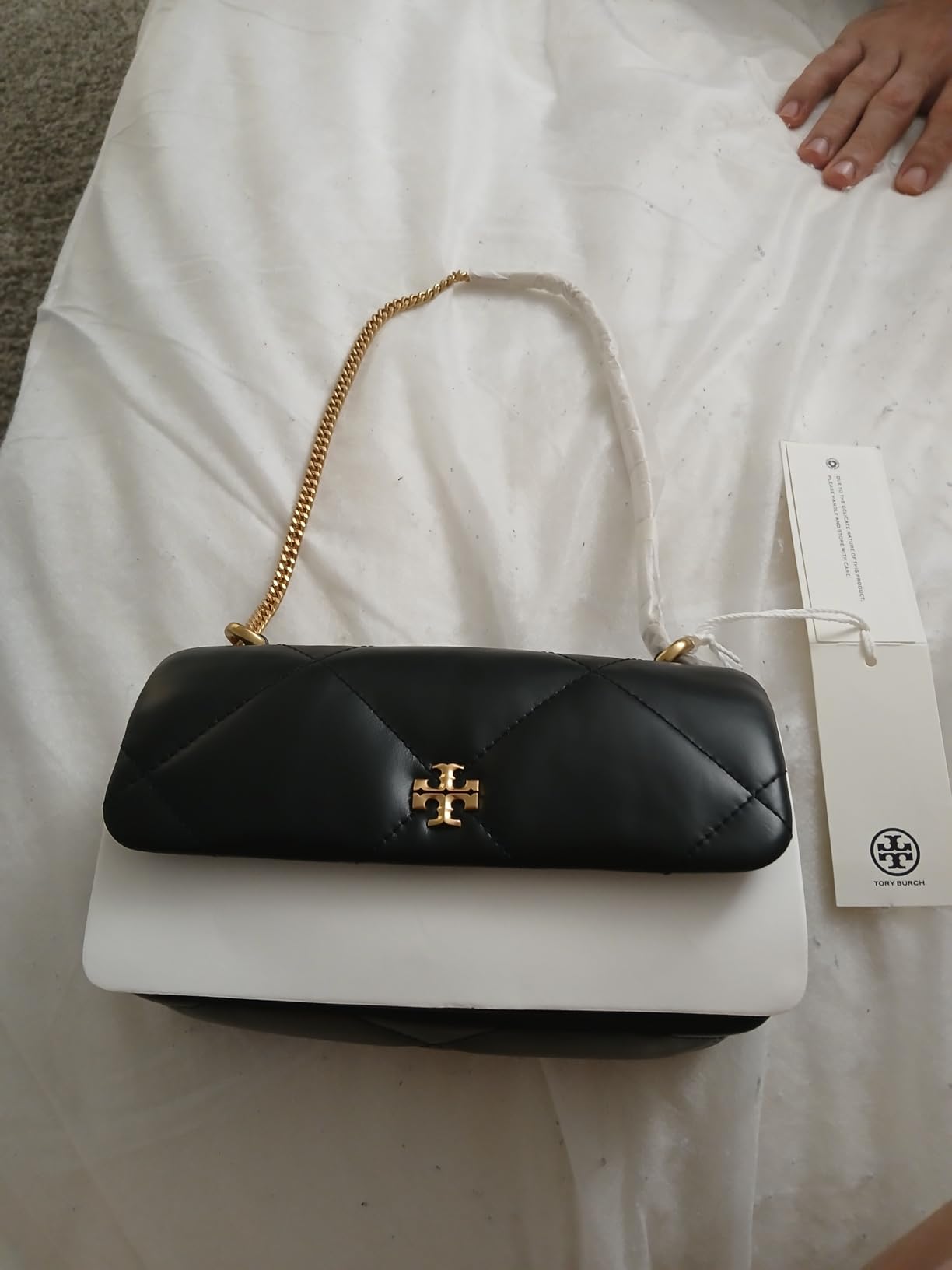 Tory Burch Women's Mini Kira Diamond Flap Bag | Diamond customer photo 1
