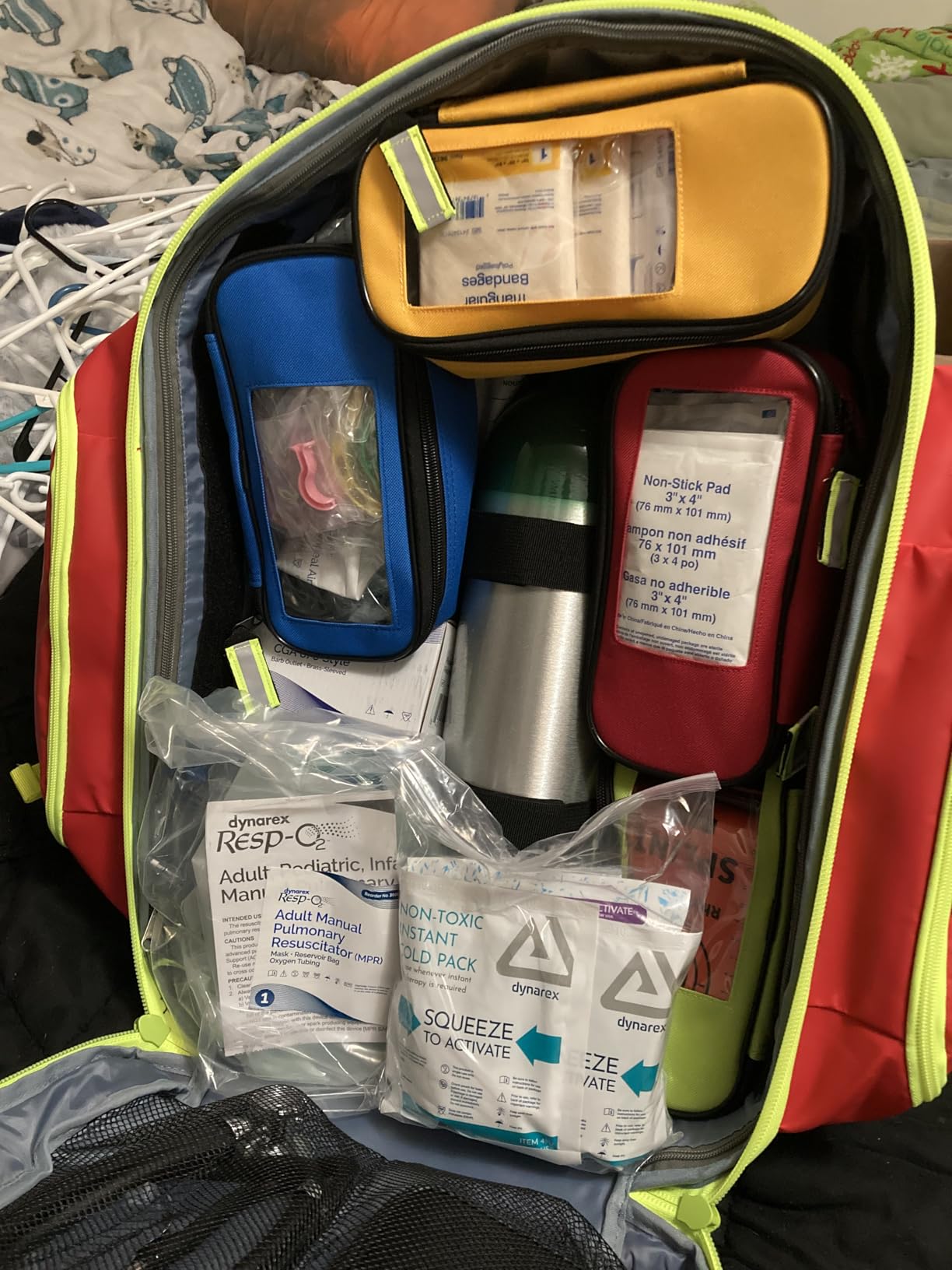 Scherber Fully-Stocked Premium First Responder Backpack | EMT/EMS Medic Trauma, Bleeding & Oxygen Medical Kit | CAT Tourniquet, QuikClot 4x4, HyFin Chest Seal & 250+ First Aid Supplies - Red customer photo 1