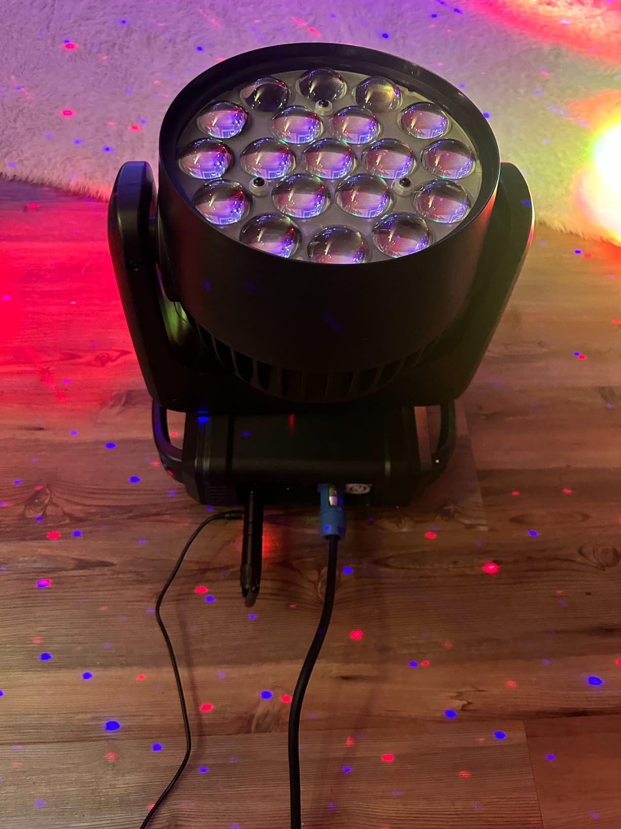 LED Moving Head Light 19x15W Beam/Wash/Zoom Effect, RGBW 4in1 Stage Lights Professional Auto, DMX512,Sound Activated and Self-propelled Control DJ Lights for Music Party Disco Wedding customer photo 2
