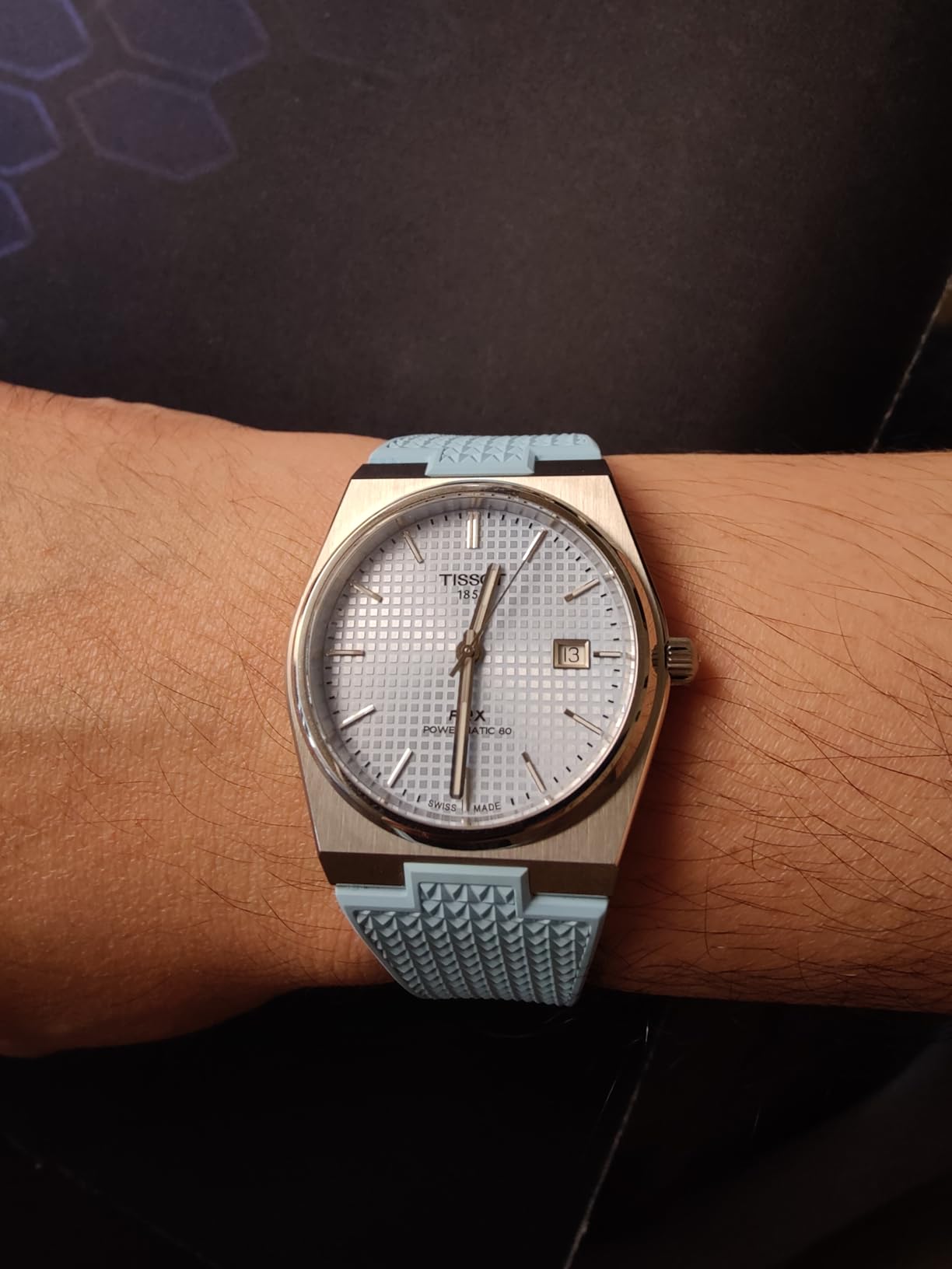 Tissot PRX Powermatic 80 316L Stainless Steel Swiss Automatic Watch - Ice Blue Dial customer photo 1